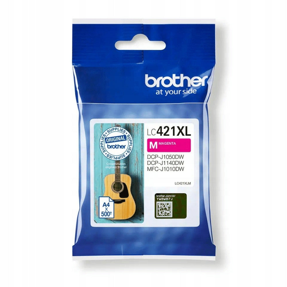 2x Brother LC421XLM Ink Cartridge, Magenta Color red (magenta)