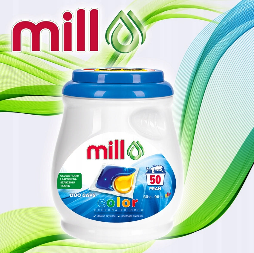2x CAPSULES FOR WASHING COLORED CLOTHES COLOR PROTECTION MILL COLOR 50pcs EAN (GTIN) 5907244287271