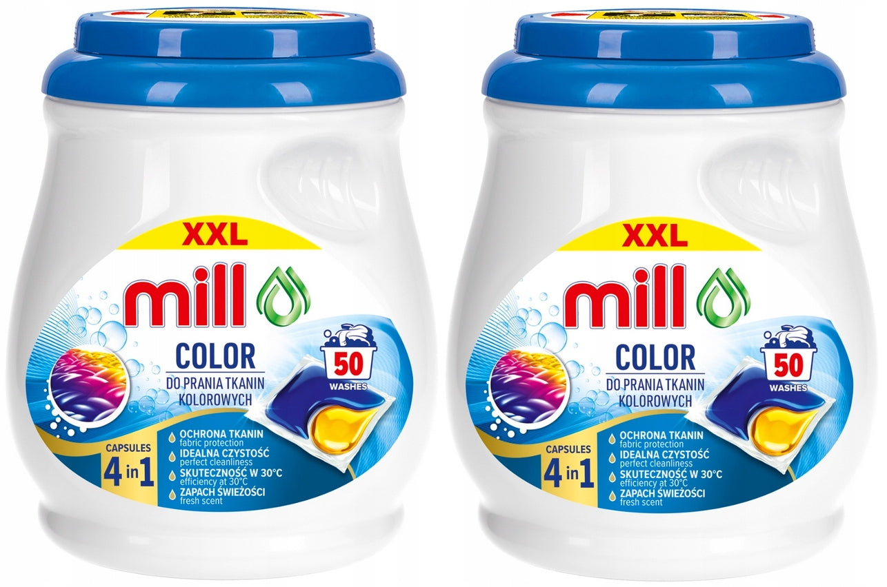 2x CAPSULES FOR WASHING COLORED CLOTHES COLOR PROTECTION MILL COLOR 50pcs