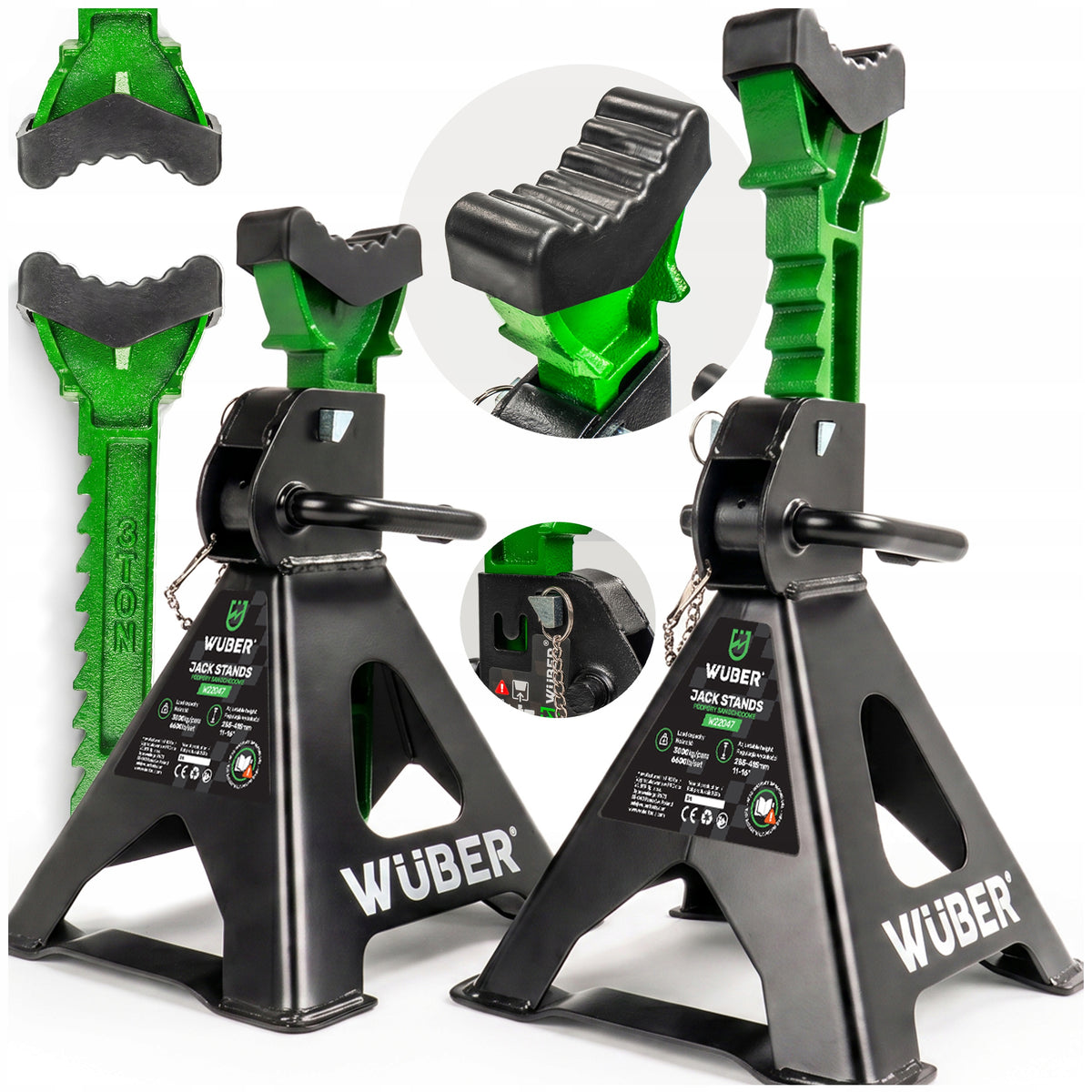 2x CAR BUNNIES WORKSHOP CAR RACKS STRONG 3T 285-415 mm