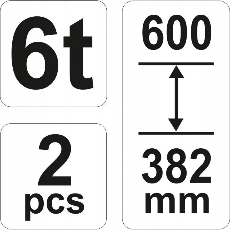 2x CAR STANDS 6T 2 PCS Product weight with unit packaging 14.6 kg