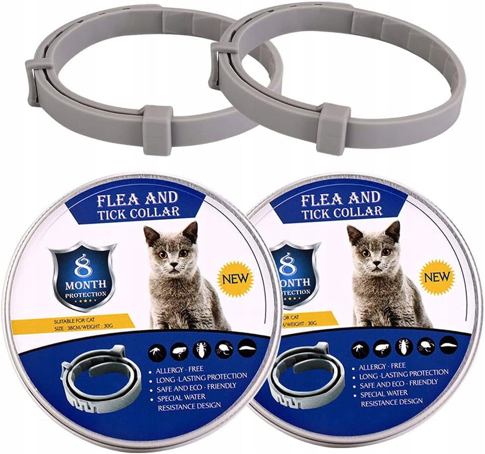 2x CAT COLLAR FOR FLEAS TICKS UNIVERSAL 38cm