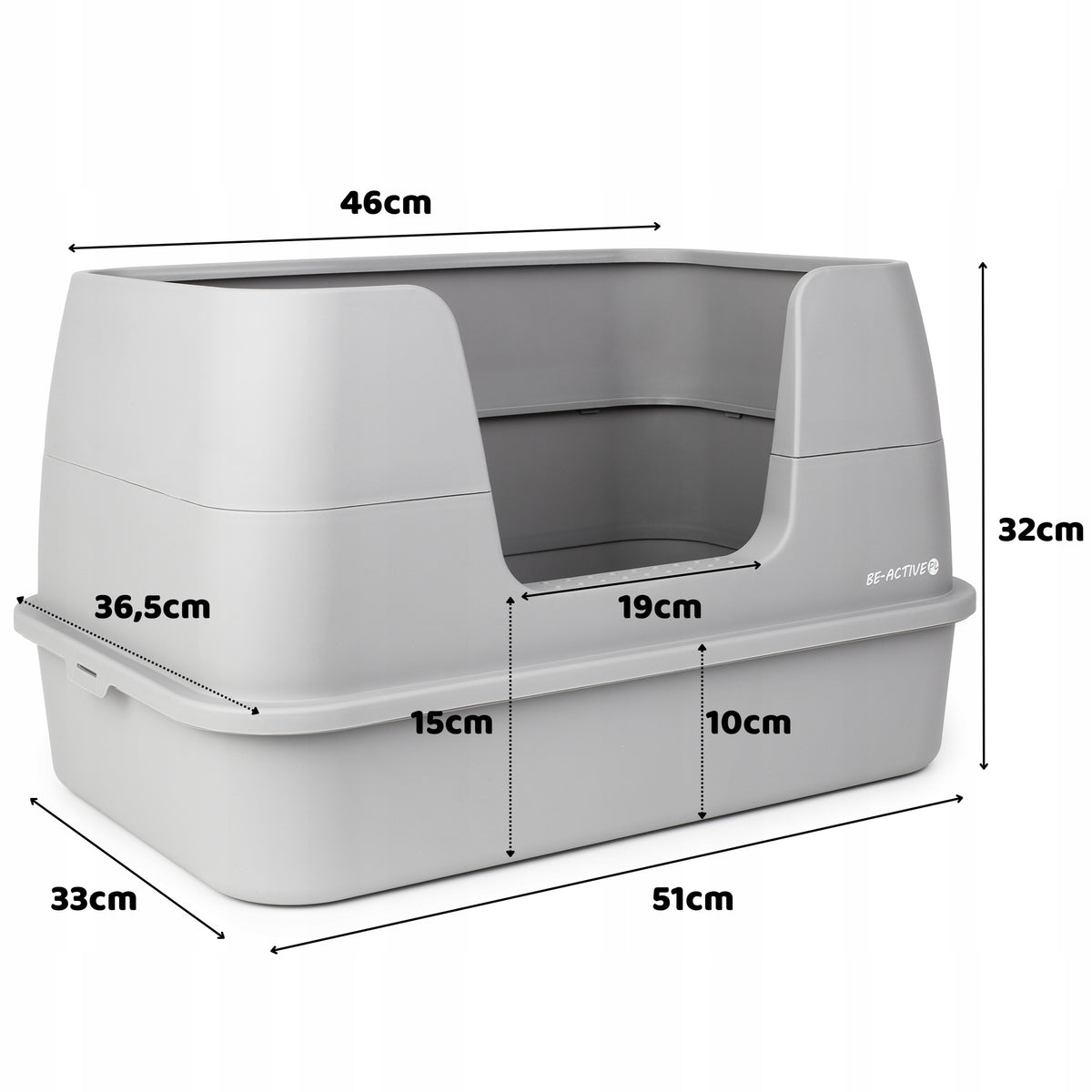 2x CAT LITTER BOX OPEN LARGE TOILET LITTER HIGH RIM WITH FRAME SPATULA Packaging status original