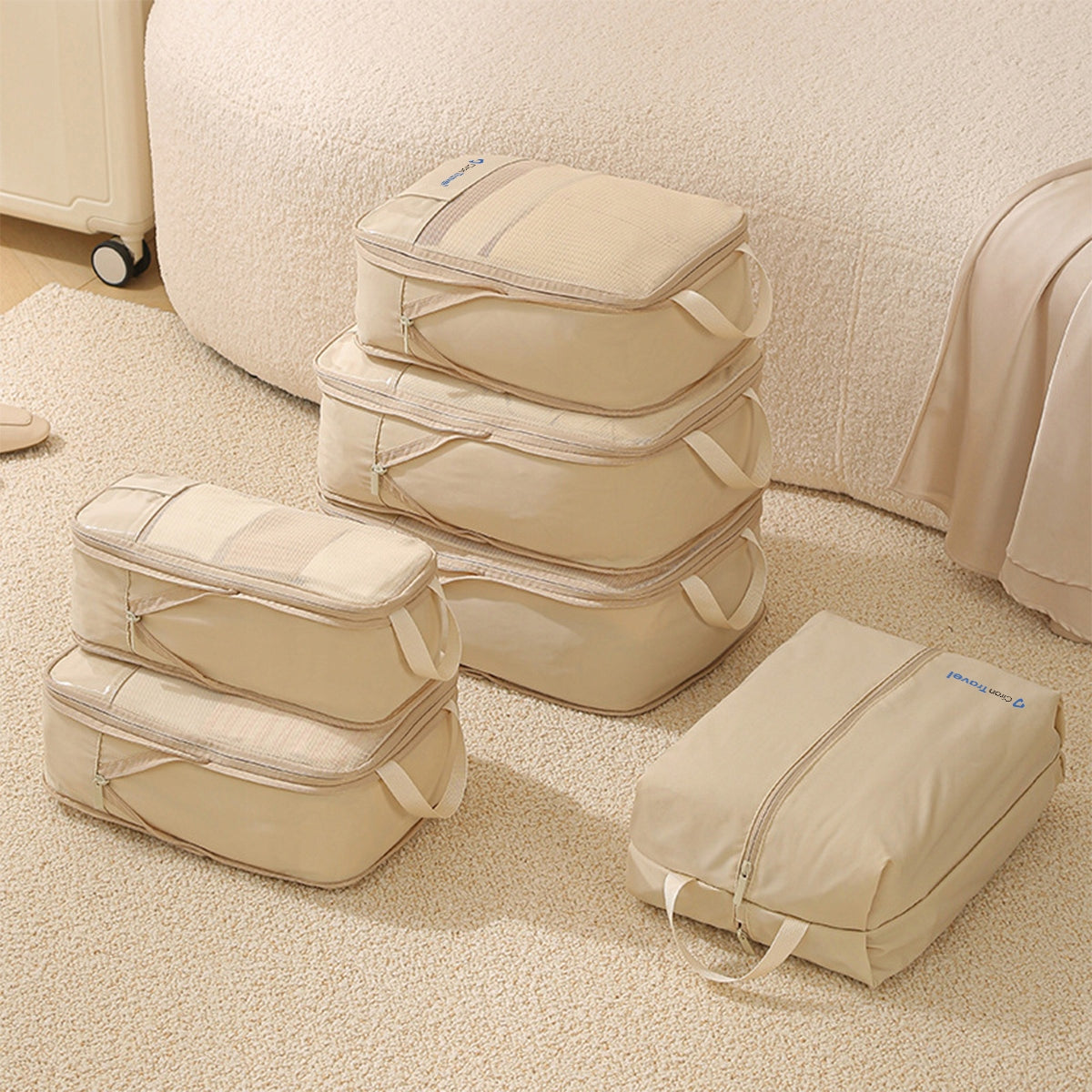 2x CIRON TRAVEL Compression Travel Organizers for Suitcase 6 el. set Manufacturer code Compression organizer set of 6