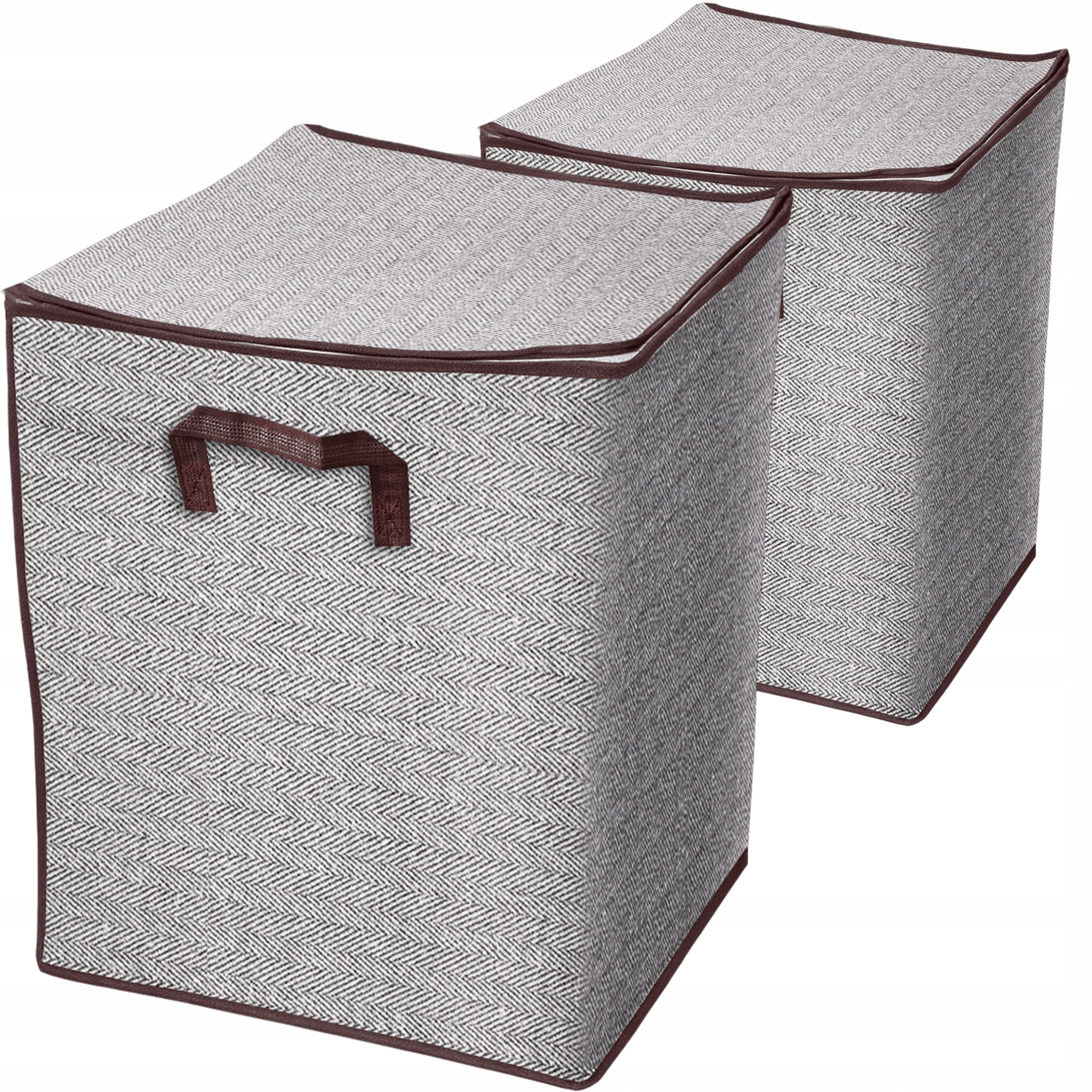 2x CLOTHES ORGANIZER FOLDING CONTAINER FOR WARDROBE CLOSED 39x39x44cm 80L Manufacturer code 2x 80 litrów ORGANIZER SKŁADANY ZAMYKANY DUŻY