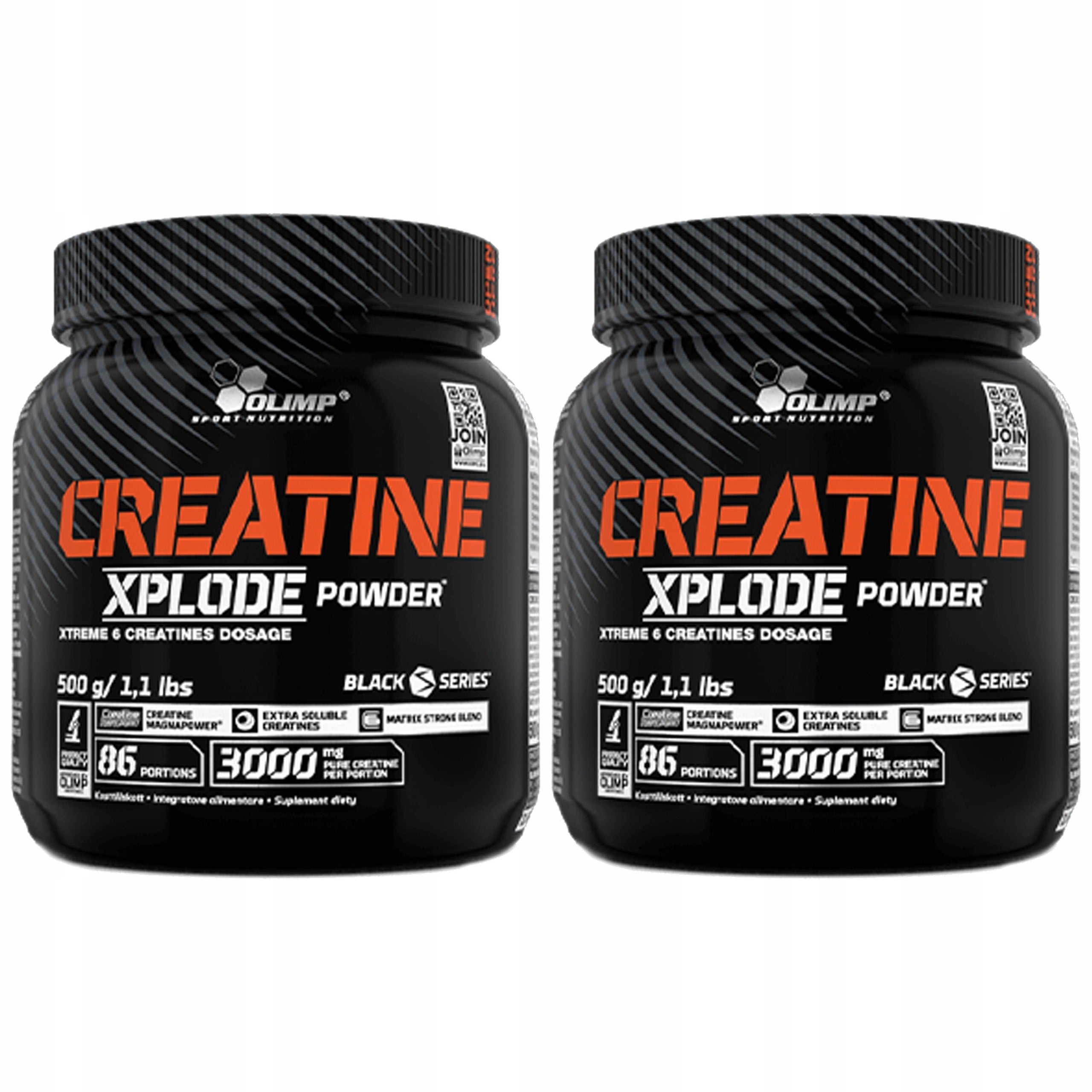 2x CREATINE 6 FORMS + TAURINE STRENGTH MASS REGENERATION CREATINE XPLODE OLIMP