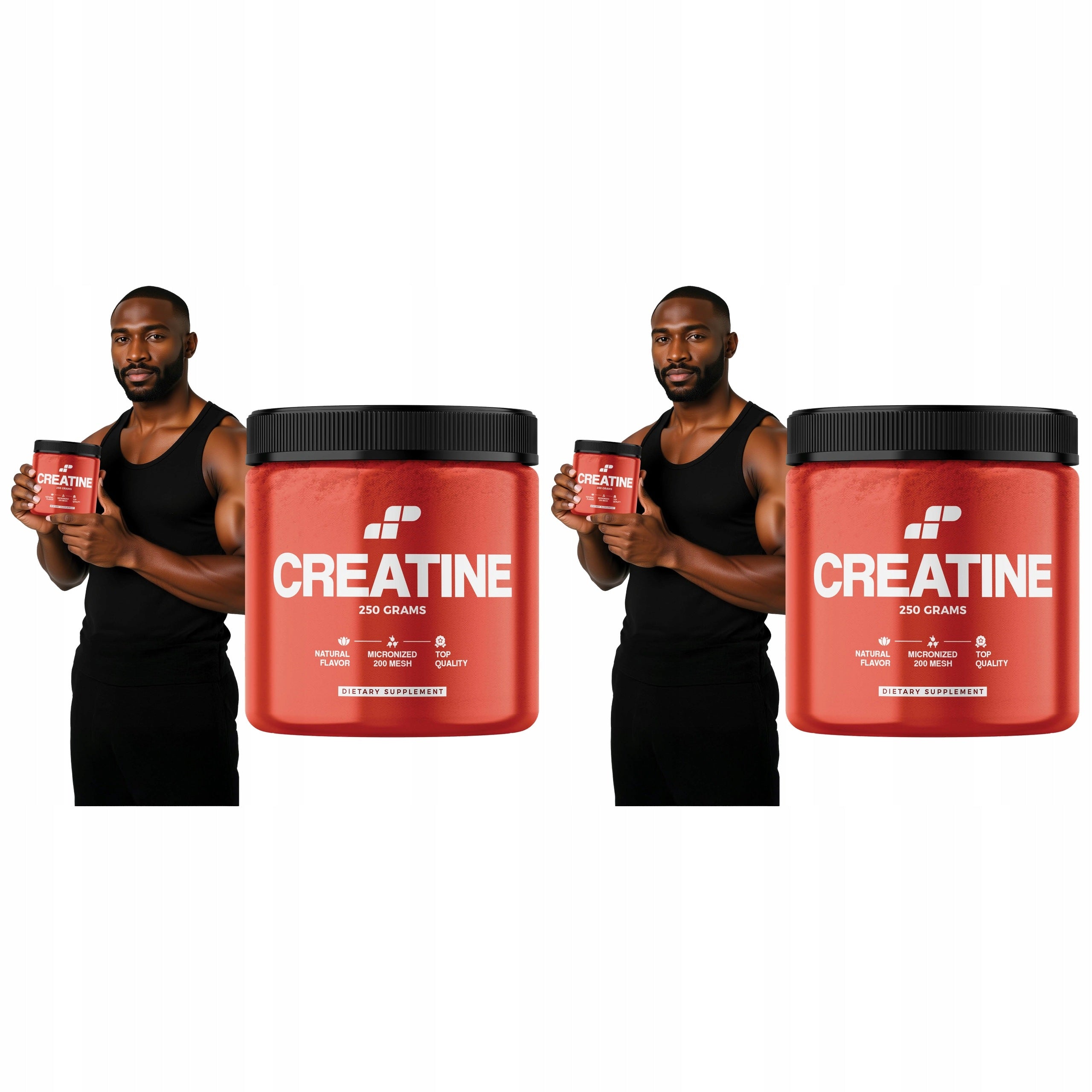 2x CREATINE MONOHYDRATE 200 MESH STRENGTH MASS REGENERATION 250g MP NUTRITION