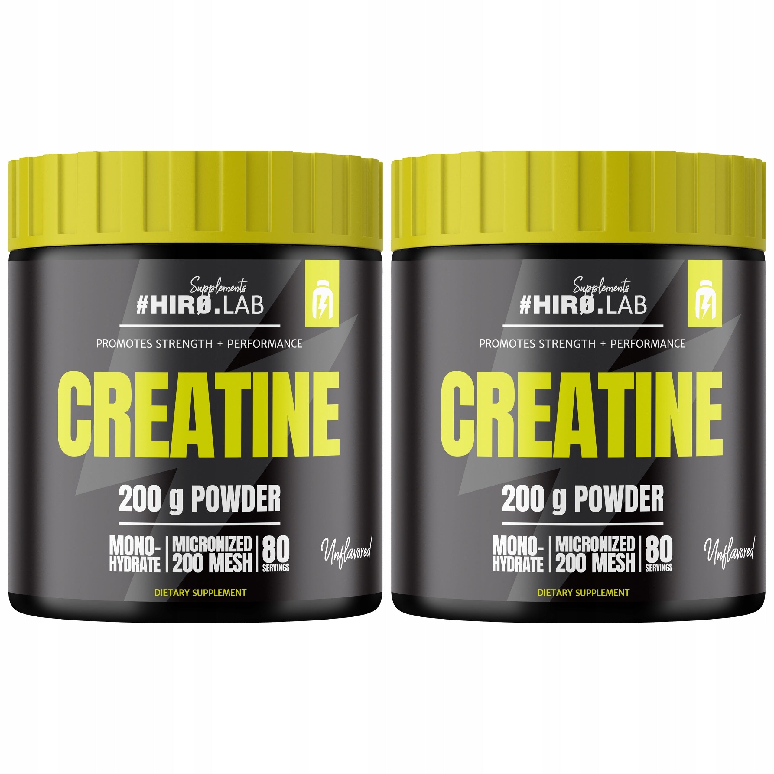 2x CREATINE MONOHYDRATE 200g POWDER STRENGTH MASS Tasteless HIRO.LAB