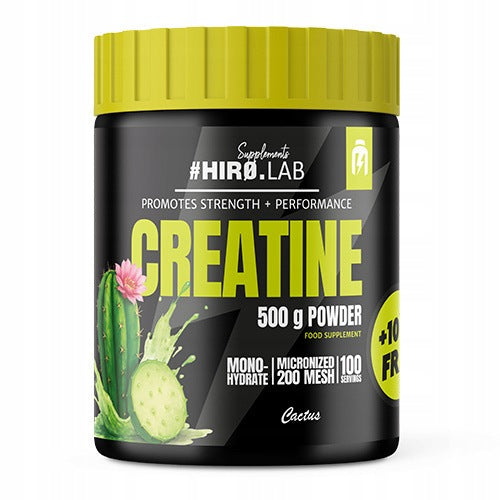 2x CREATINE MONOHYDRATE 500g +100g CREATINE CACTUS STRENGTH 240p HIRO Expiration date at least six months from the date of purchase