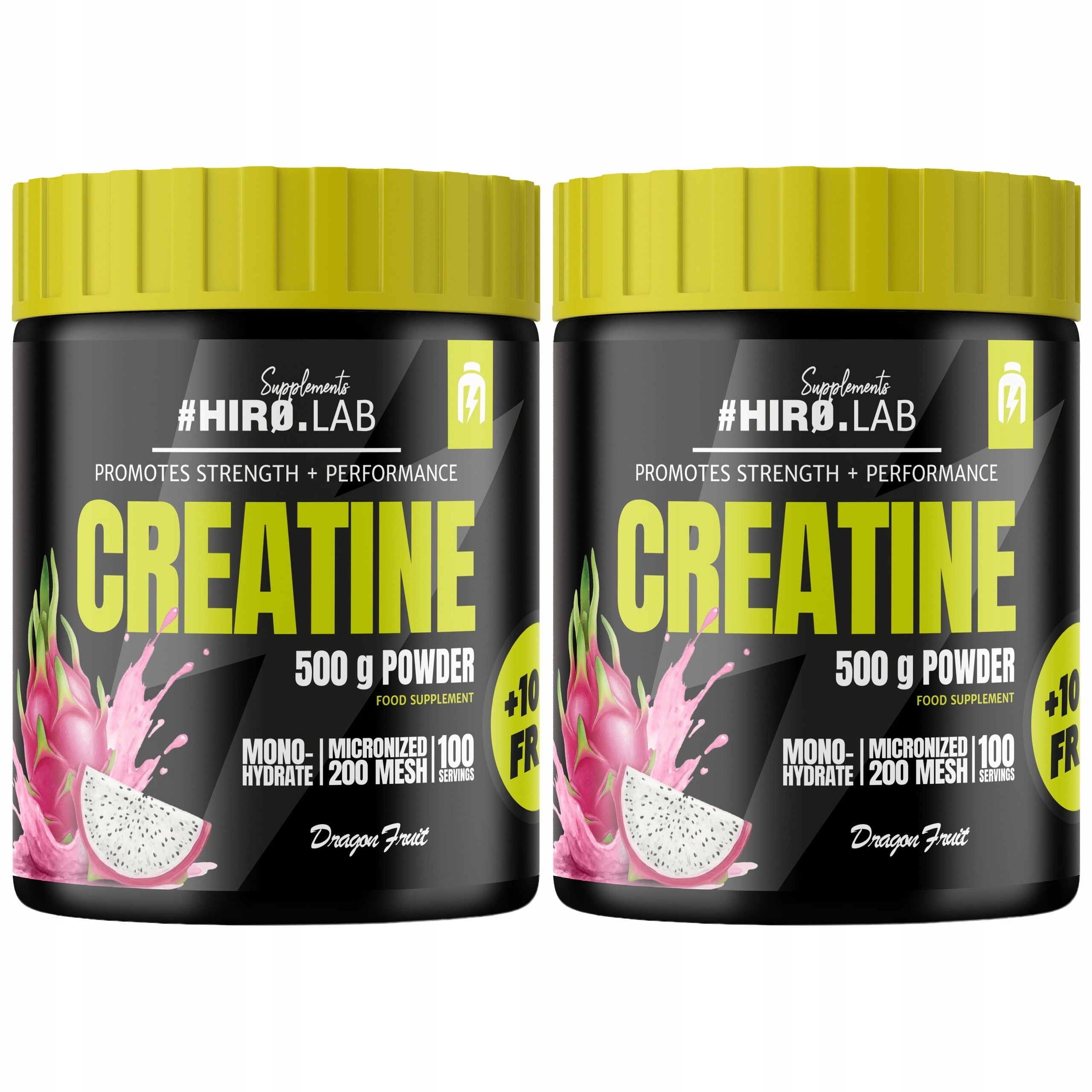 2x CREATINE MONOHYDRATE CREATINE 500g +100g DRAGON FRUIT CREATINE 240p HIRO