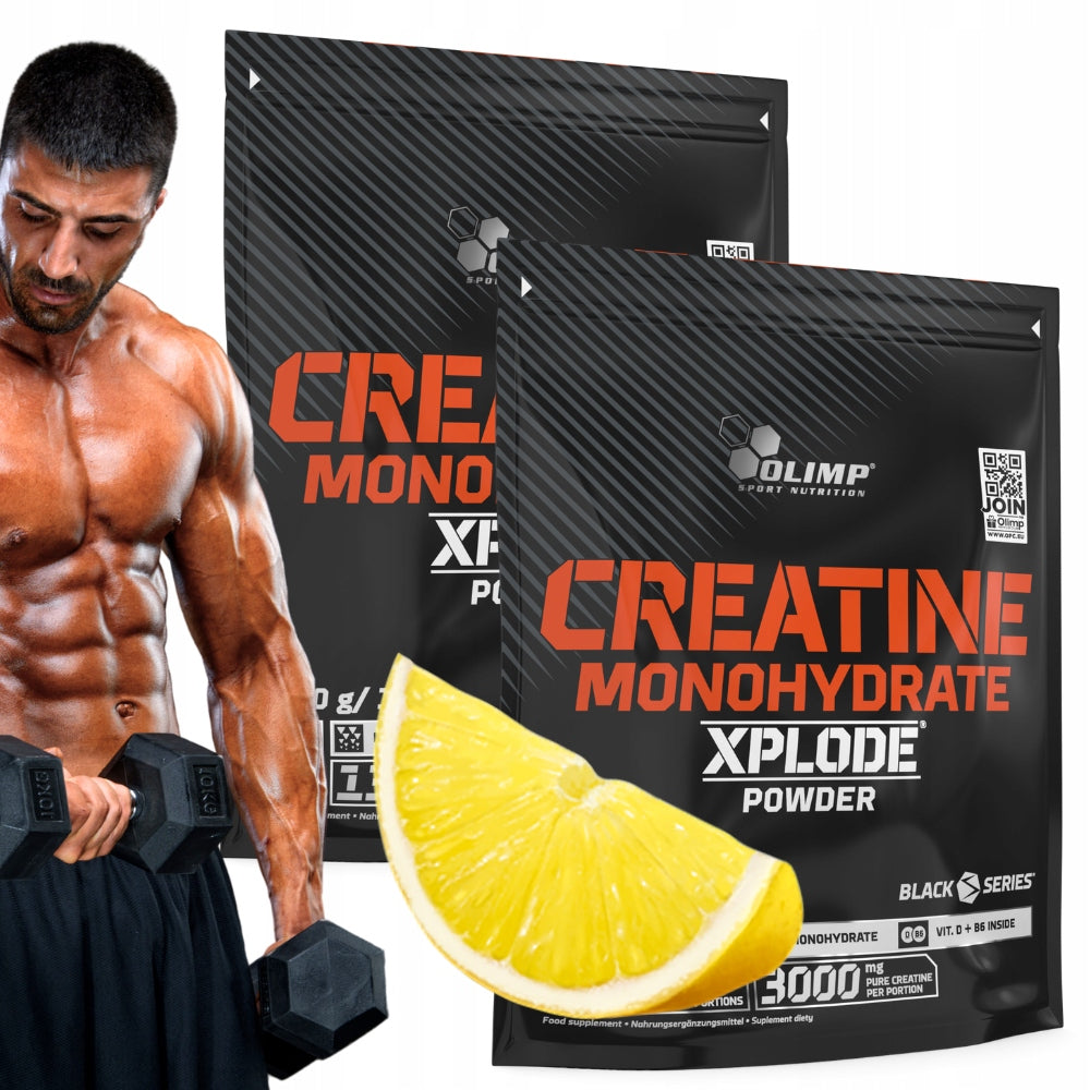 2x CREATINE Olimp Creatine MONO XPLODE 500g LEMON Monohydrate, vit D, B6