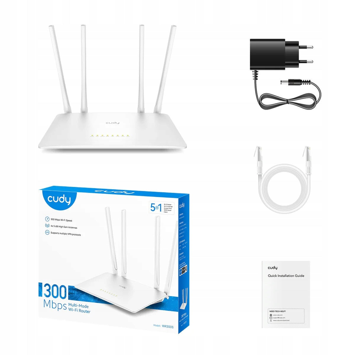 2x CUDY WR300S Router