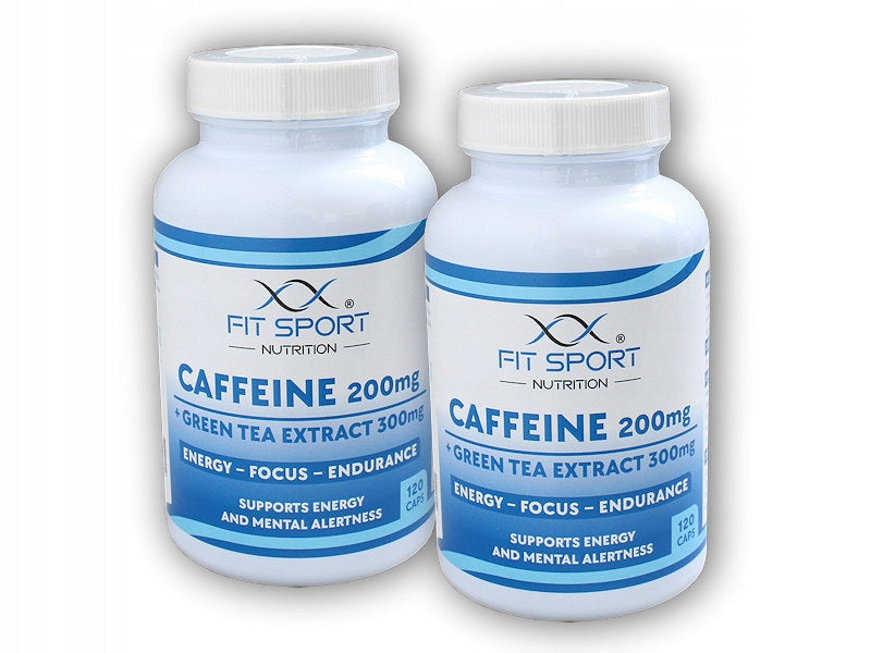 |2x| Caffeine 200mg + Green Tea Extract 300mg 120 kapslí - Kofein
