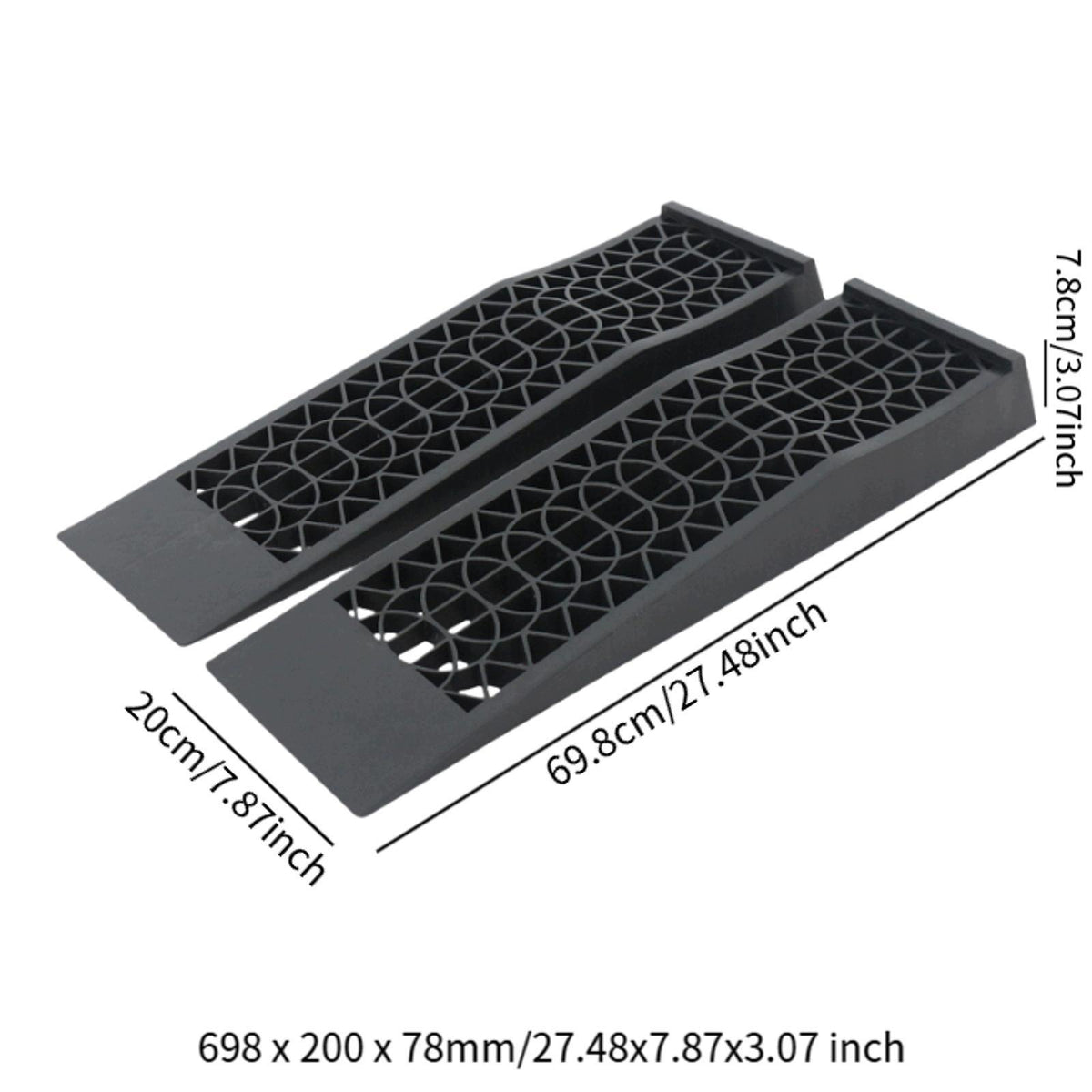 2x Car Ramps Anti Slip Home Garage Use for Jack Support no Flower Texture Product weight with unit packaging 3.592 kg
