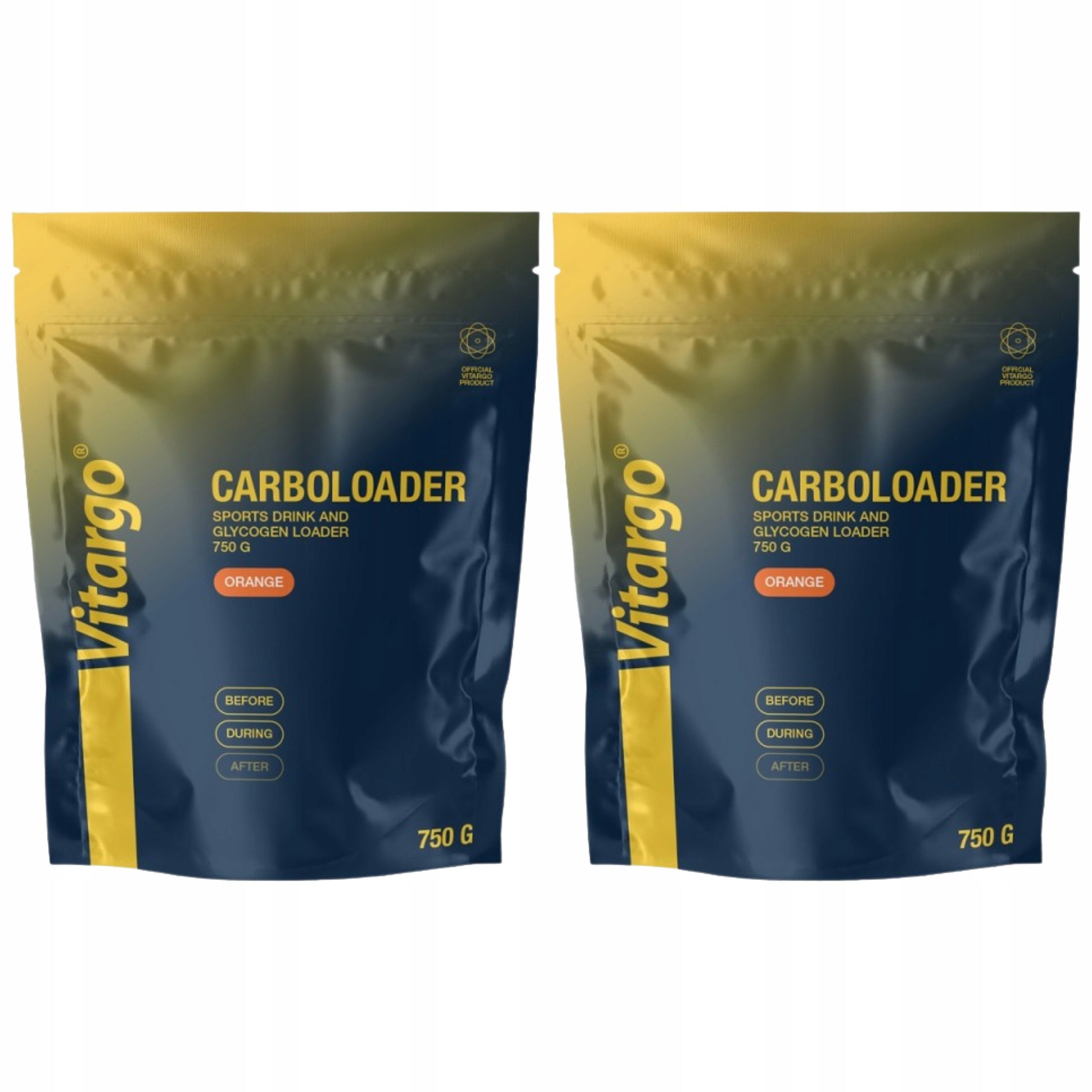 2x Carbohydrates VITARGO Carboloader 750g Orange Training Energy Powder