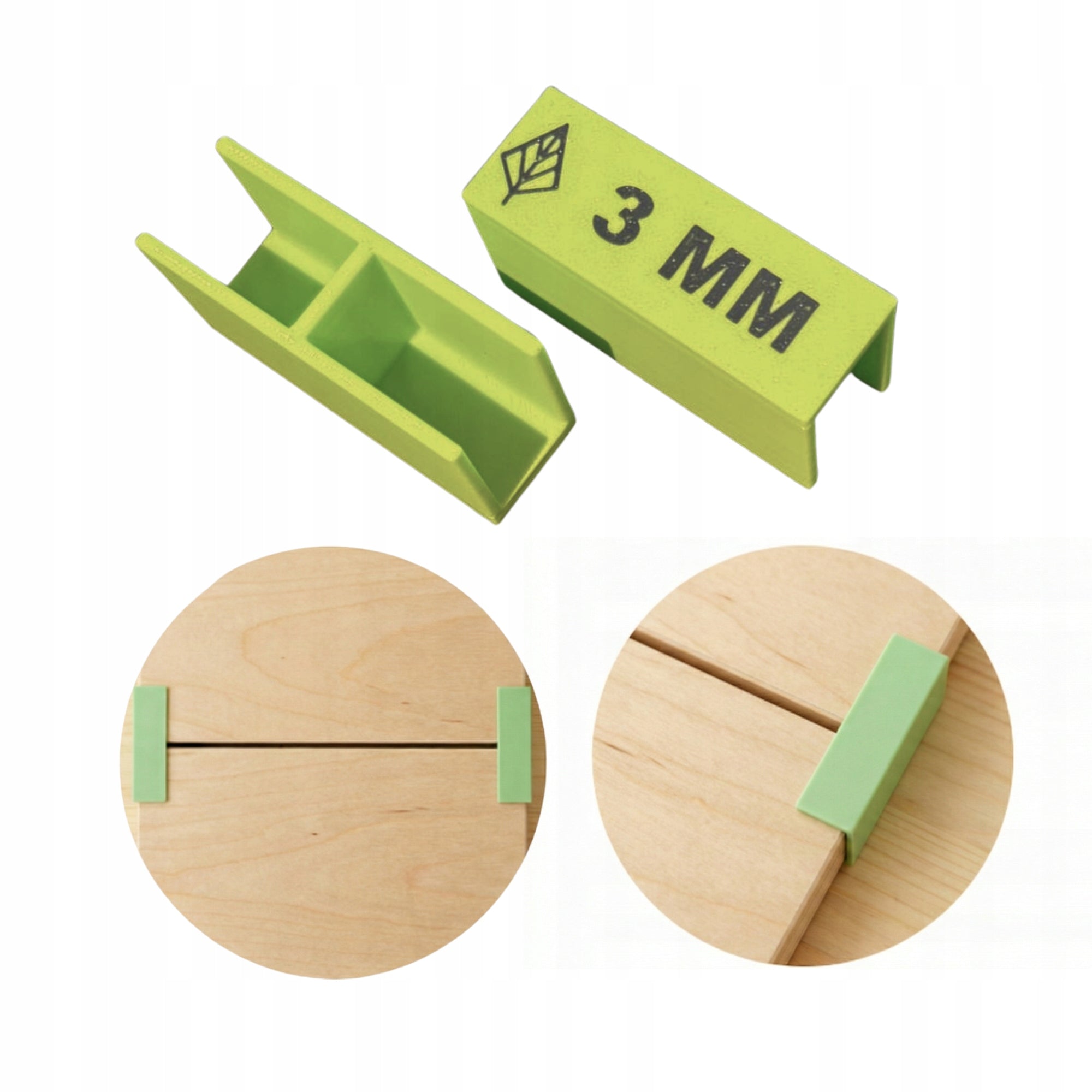 2x Carpentry handles for mounting the front slot 3mm, plate 18mm