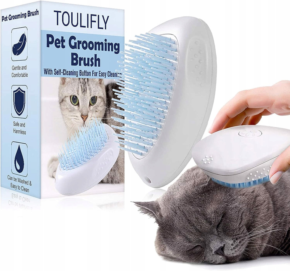 2x Cat Care Brush Toulifly