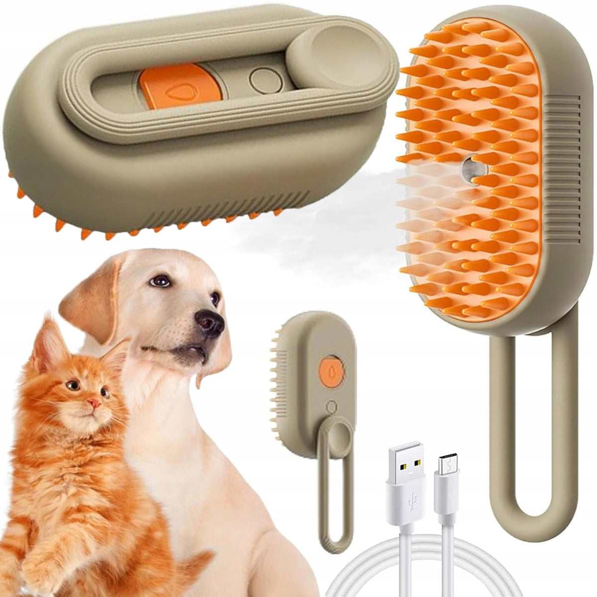 2x Cat Dog Steam Brush Electric Animal for Orphan Care