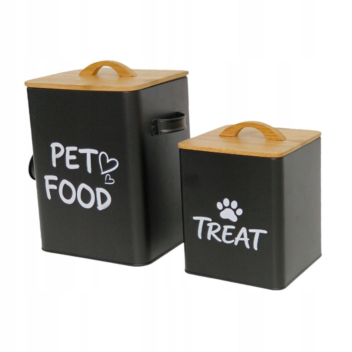 2x Cat Food Storage Container Sturdy Gift Pet Food Containers Dog Black Manufacturer code 02064096590
