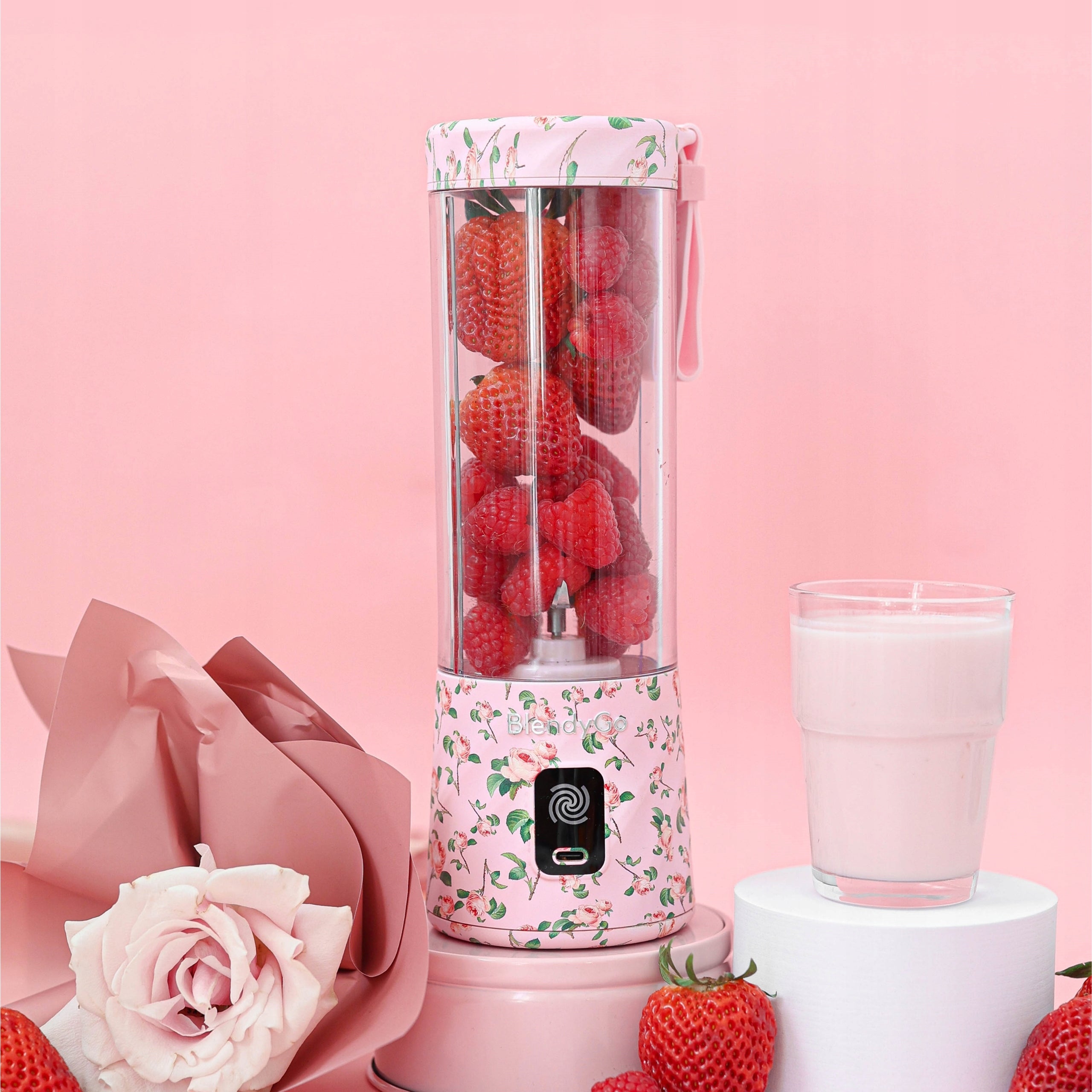 2x Chalice Blender Blendygo 3 Wireless 250 W 0 55 L Waterproof Roz Model BlendyGo 3 - blender kielichowy bezprzewodowy