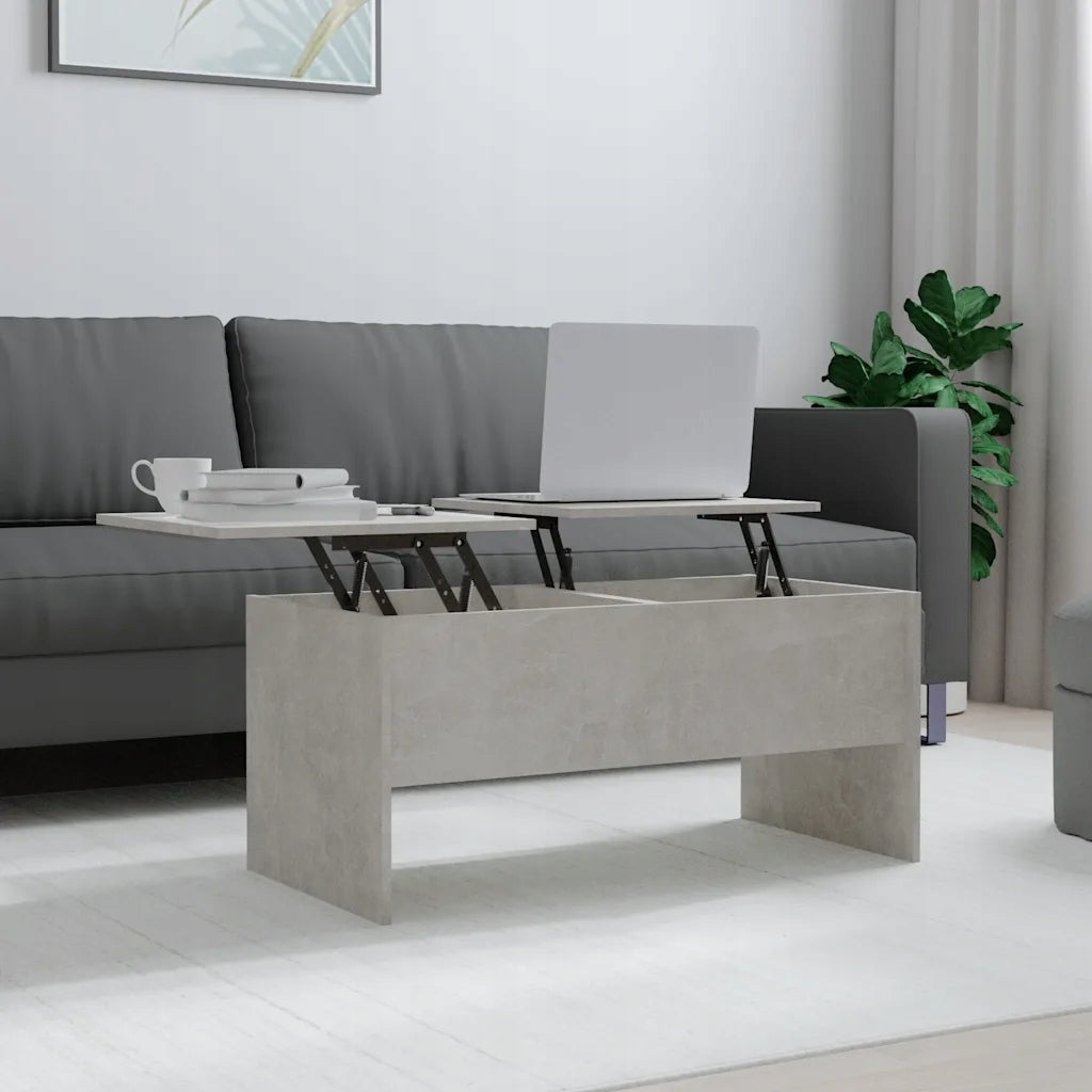 2x Coffee table, grey concrete, 102x50,5x46,5 cm Brand VidaXL