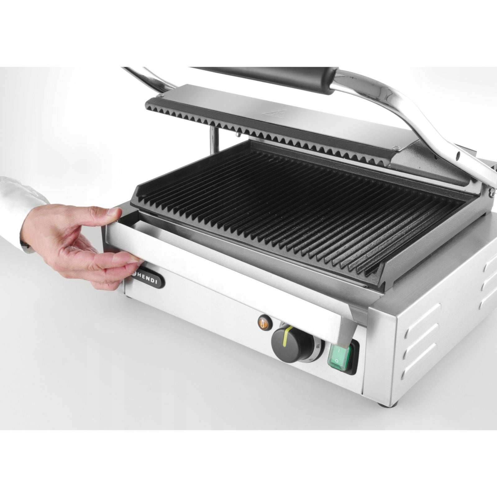 2x Contact grill PANINI grooved 2200W - Hendi 263655 Model 263655