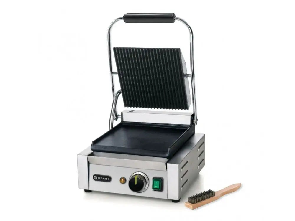 2x Contact grill contact top grooved smooth bottom 1800W - Hendi 263600 Model 263600