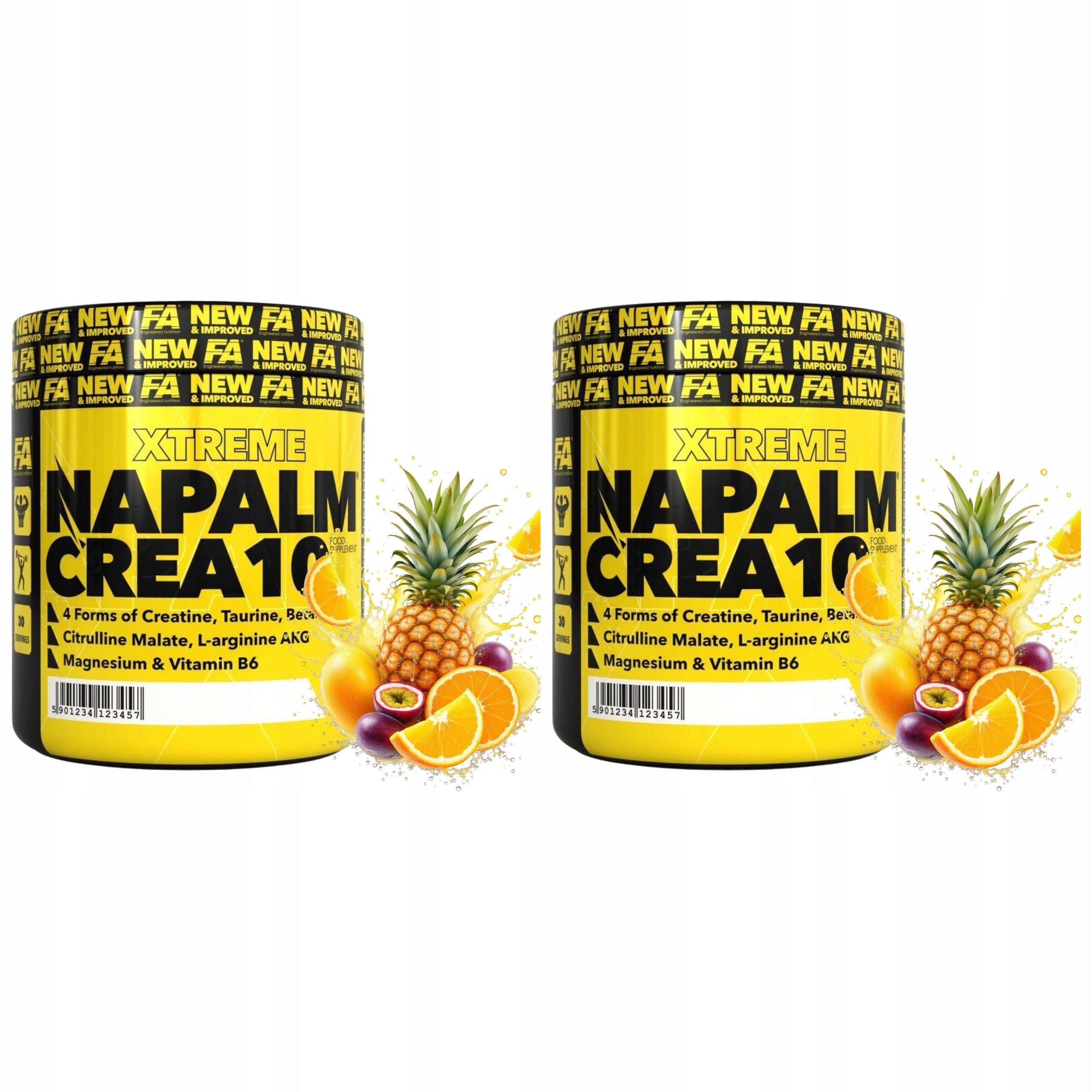 2x Creatine Monohydrate 234g Strength 4 Forms Pure Napalm Crea Fruit