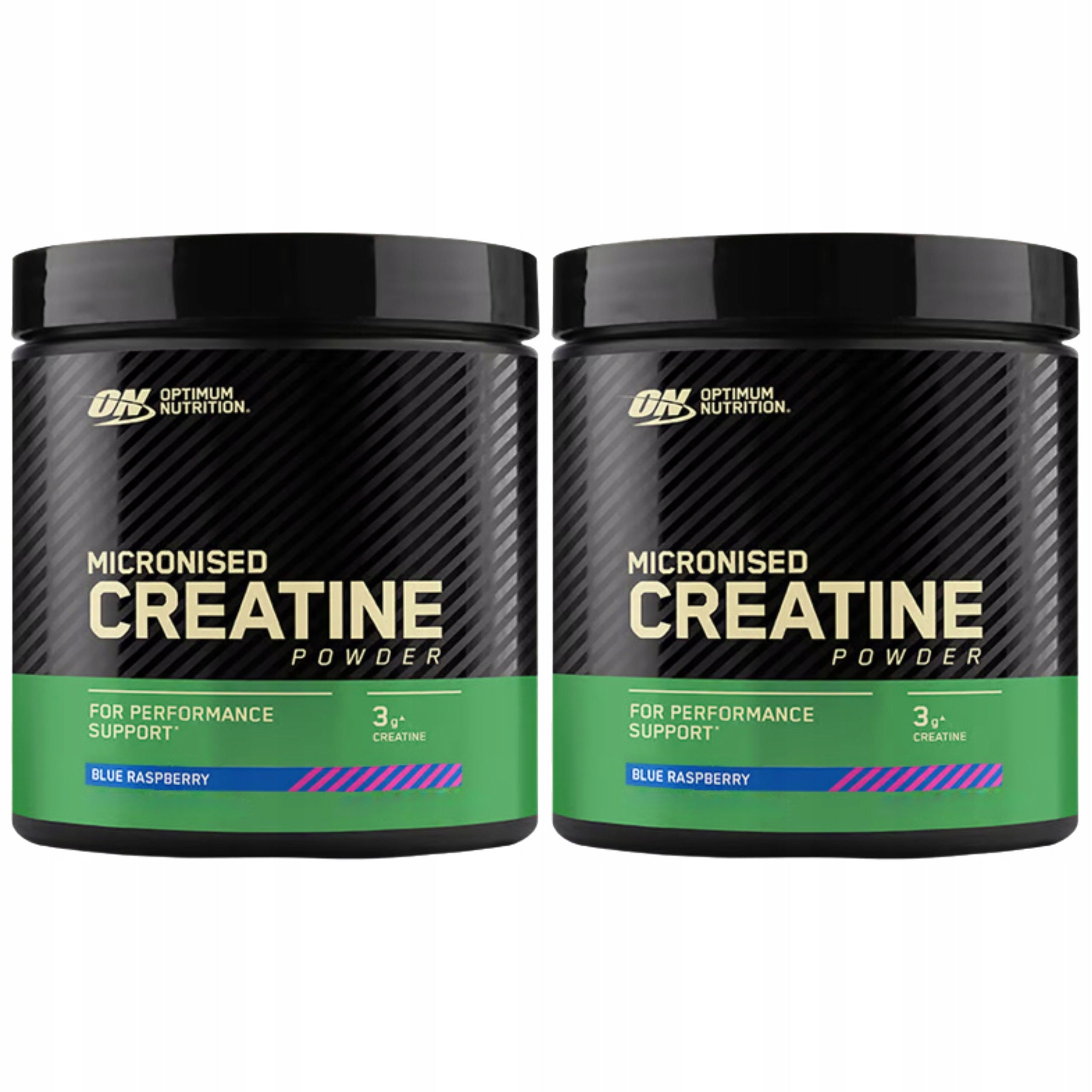2x Creatine OPTIMUM NUTRITION 317g Monohydrate Blueberry Strength Weight 70 Servings