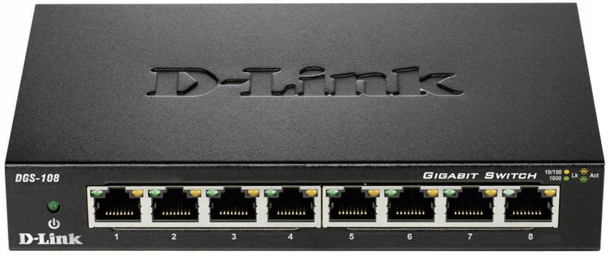 2x D-LINK 8-Port Gigabit Unmanaged Desktop Switch Manufacturer D-Link