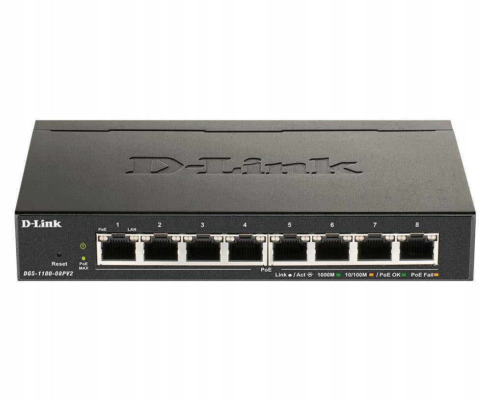 2x D-LINK 8-Port PoE Gigabit Smart Managed Switch