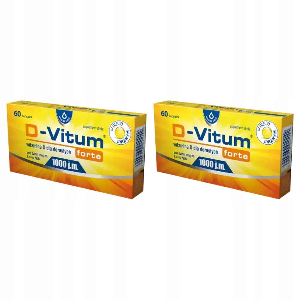 2x D-Vitum Forte 1000 IU, 60 capsules