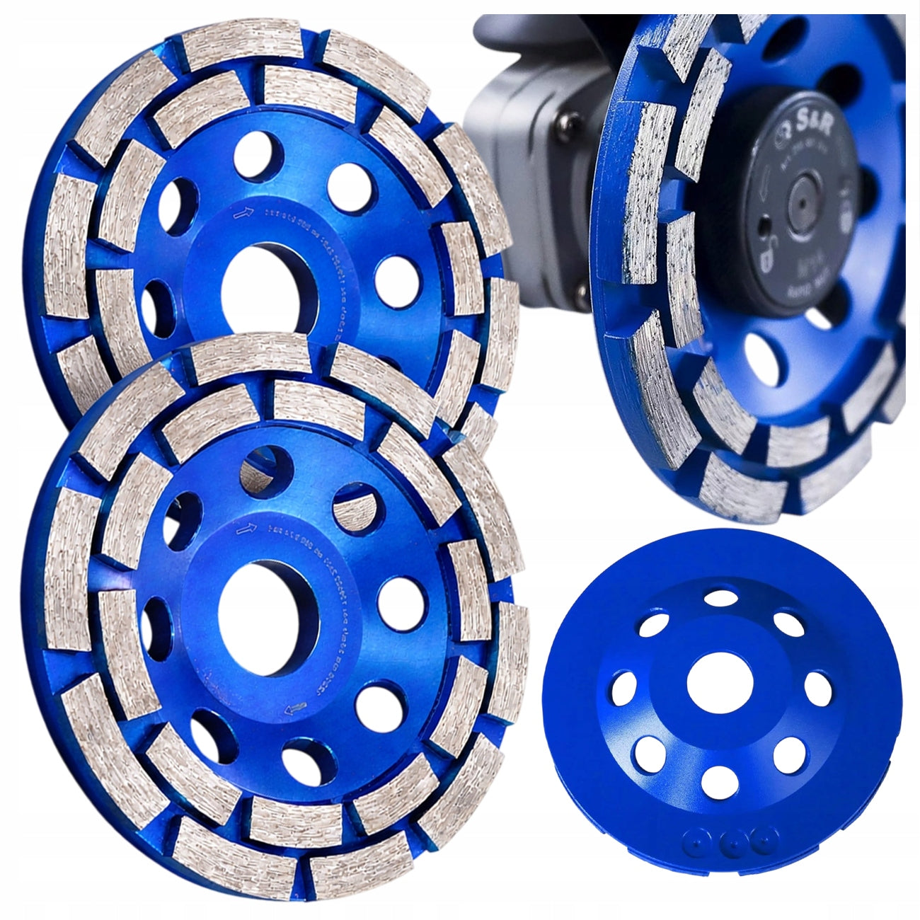 2x DIAMOND DISC FOR GRINDING CONCRETE SEGMENTED POT 125MM CUTTER