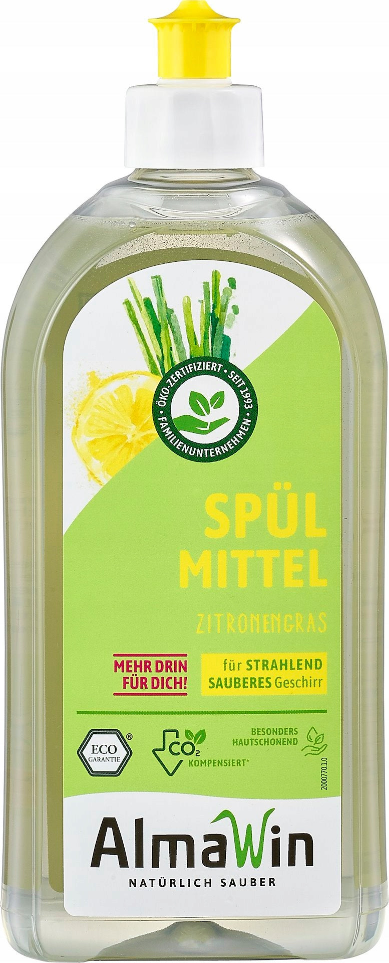 2x DISHWASHING LIQUID LEMONGRASS (CONCENTRATE) ECO 500 ml - ALMAWIN Trade name other