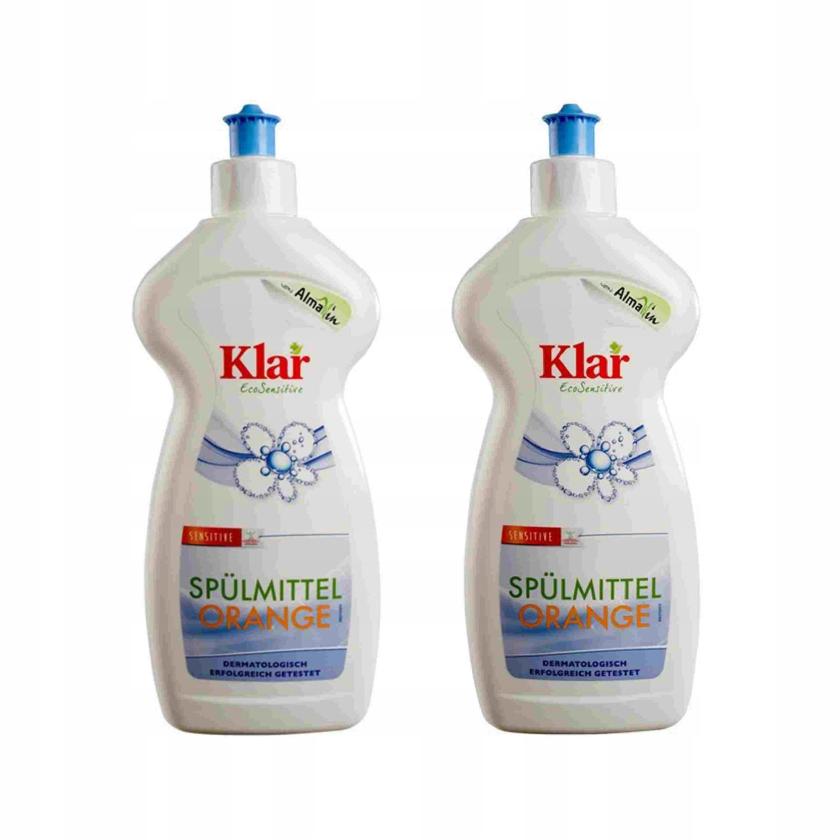 2x DISHWASHING LIQUID ORANGE ECO 500 ml - KLAR