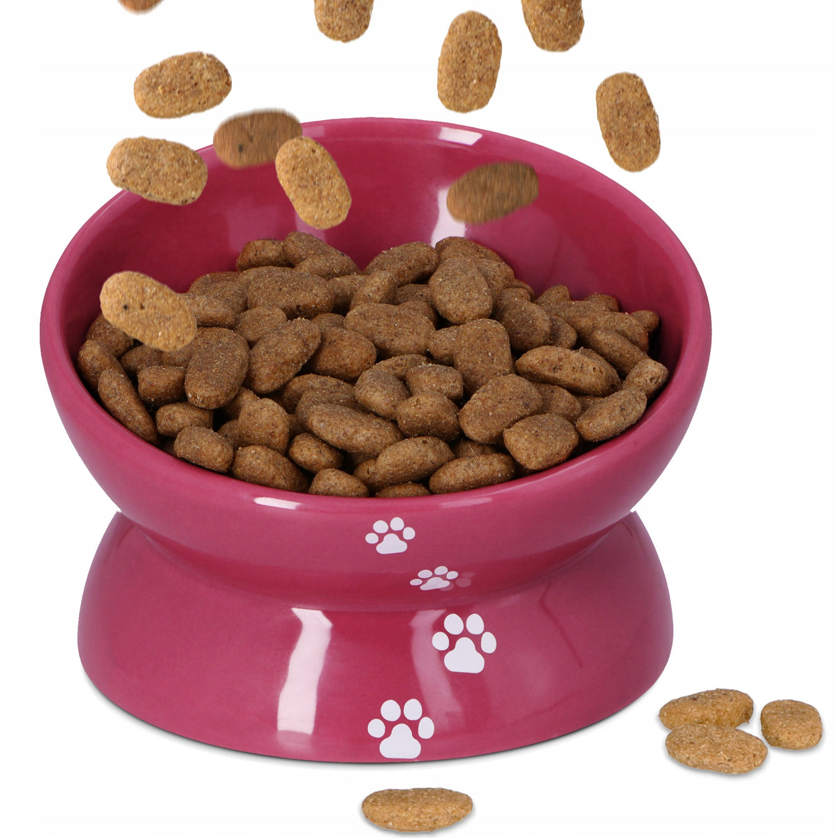 2x DOG BOWL on CERAMIC STAND 0,15 l ELEVATED HIGH Bowl KO 8K Packaging status original