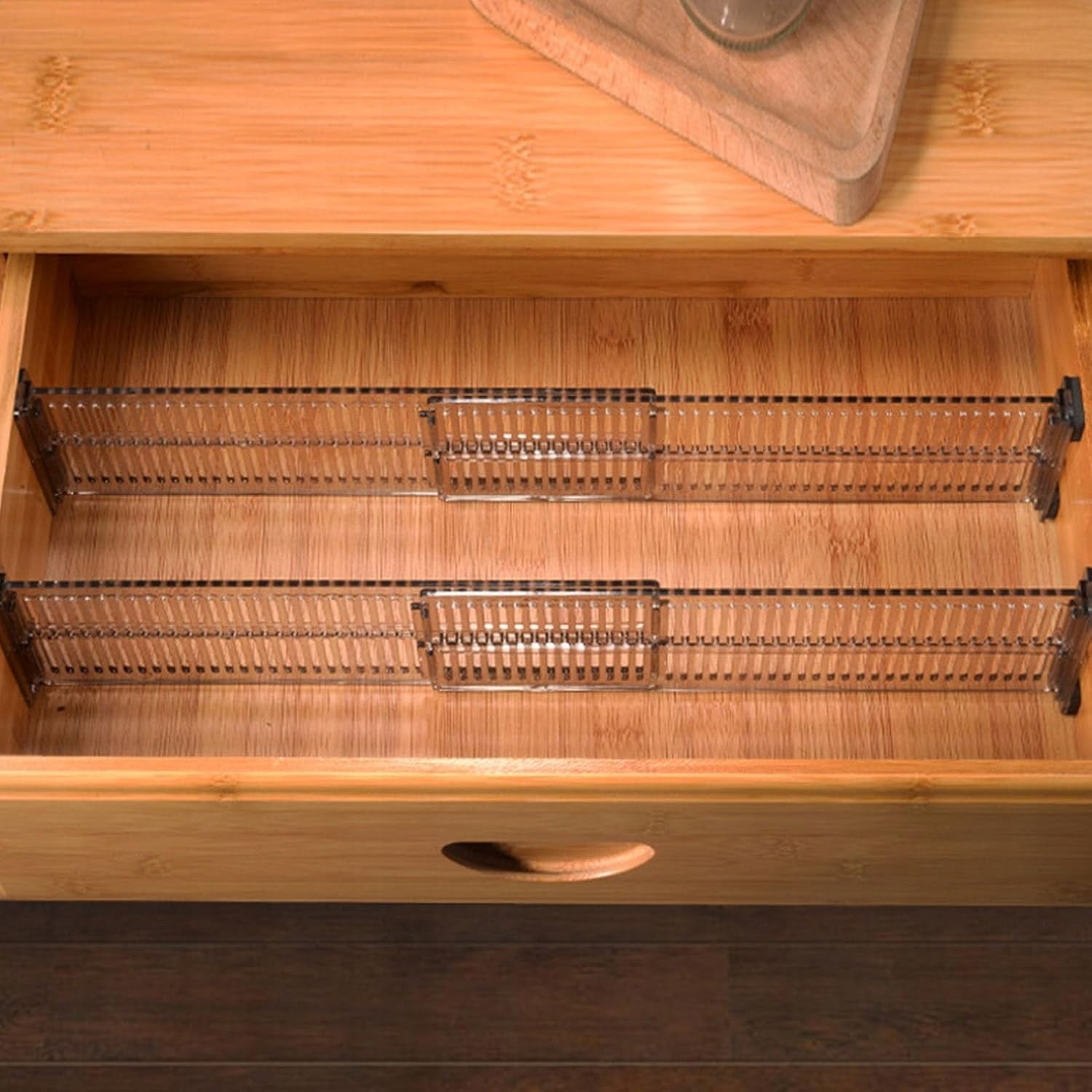 2x DRAWER ORGANIZER Lova Nest CABINETS COMPARTMENT SEPARATOR ADJUSTABLE Kind drawer organizer