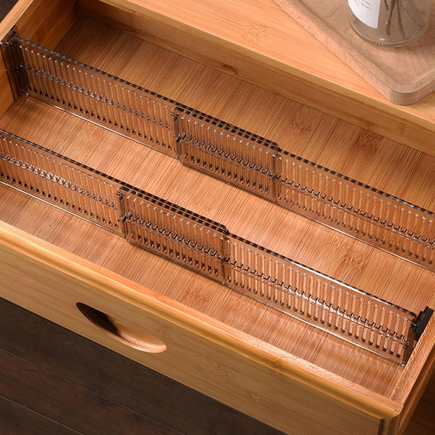 2x DRAWER ORGANIZER Lova Nest CABINETS COMPARTMENT SEPARATOR ADJUSTABLE Packaging status original