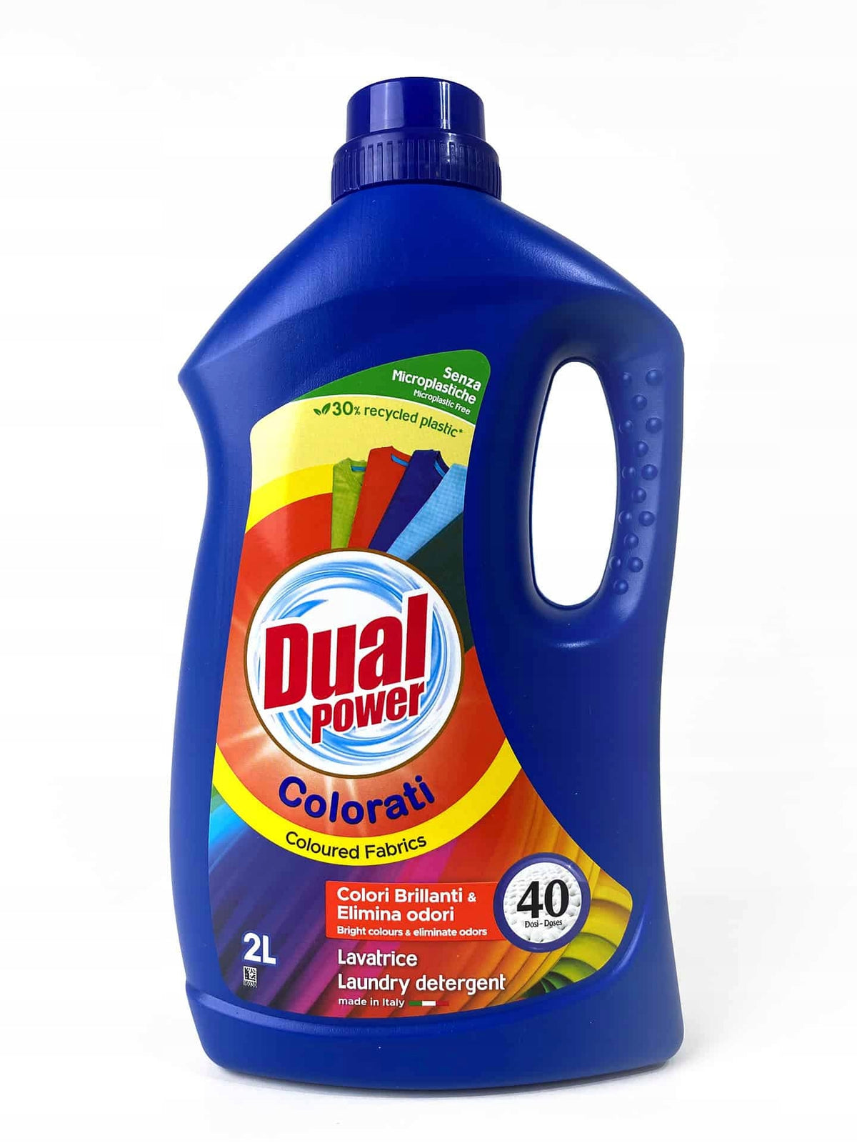 2x DUAL POWER Washing liquid COLOURED FABRICS, 2000 ml