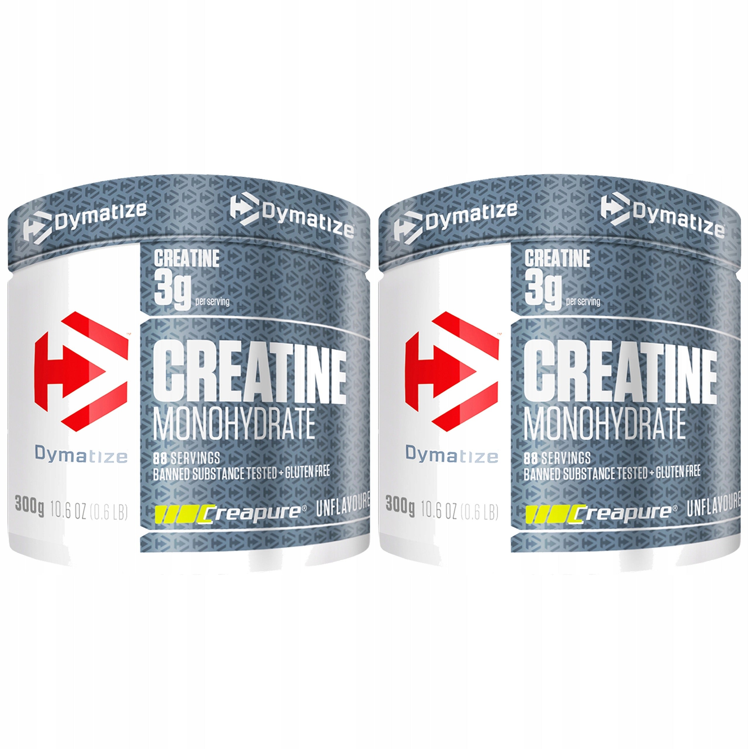 2x DYMATIZE Creatine Monohydrate 300g CREAPURE Creatine MASS ENERGY