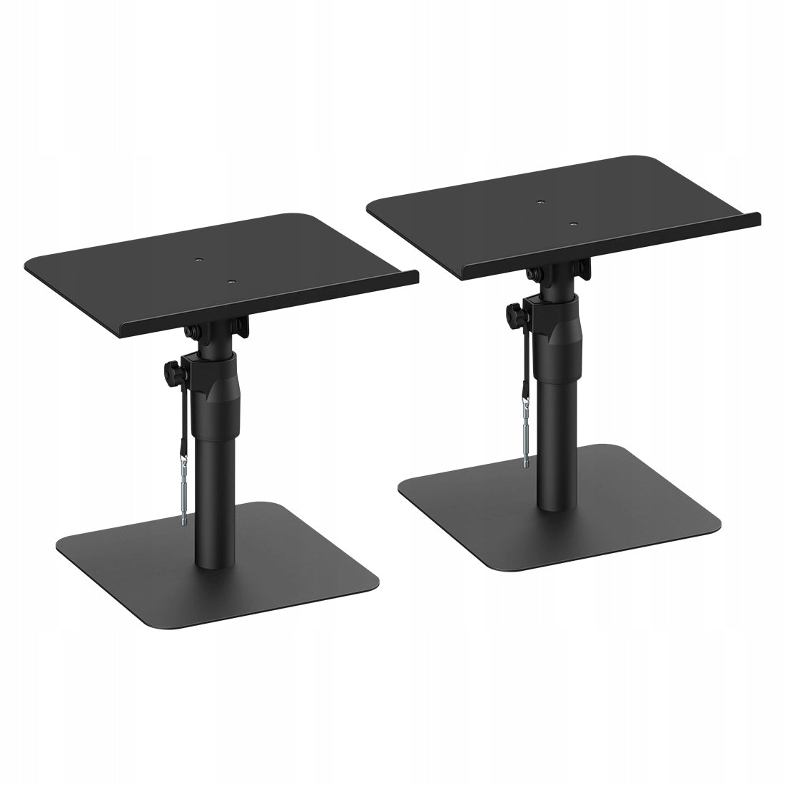2x Desk Speaker Stands ADJUSTABLE up to 30kg Spacetronik black