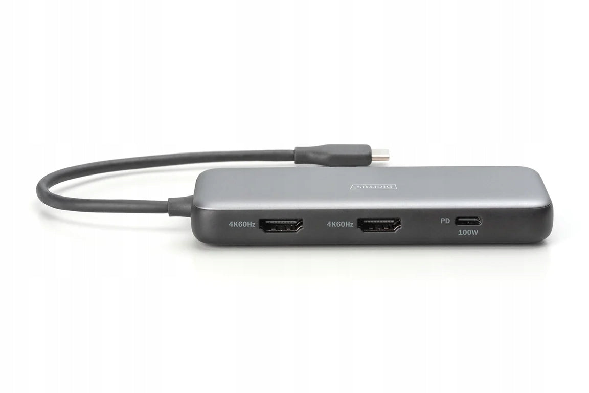 2x Digitus USB-C docking station, 8-port | DA-70915 | Ethernet LAN (RJ-45) Manufacturer code DA-70915