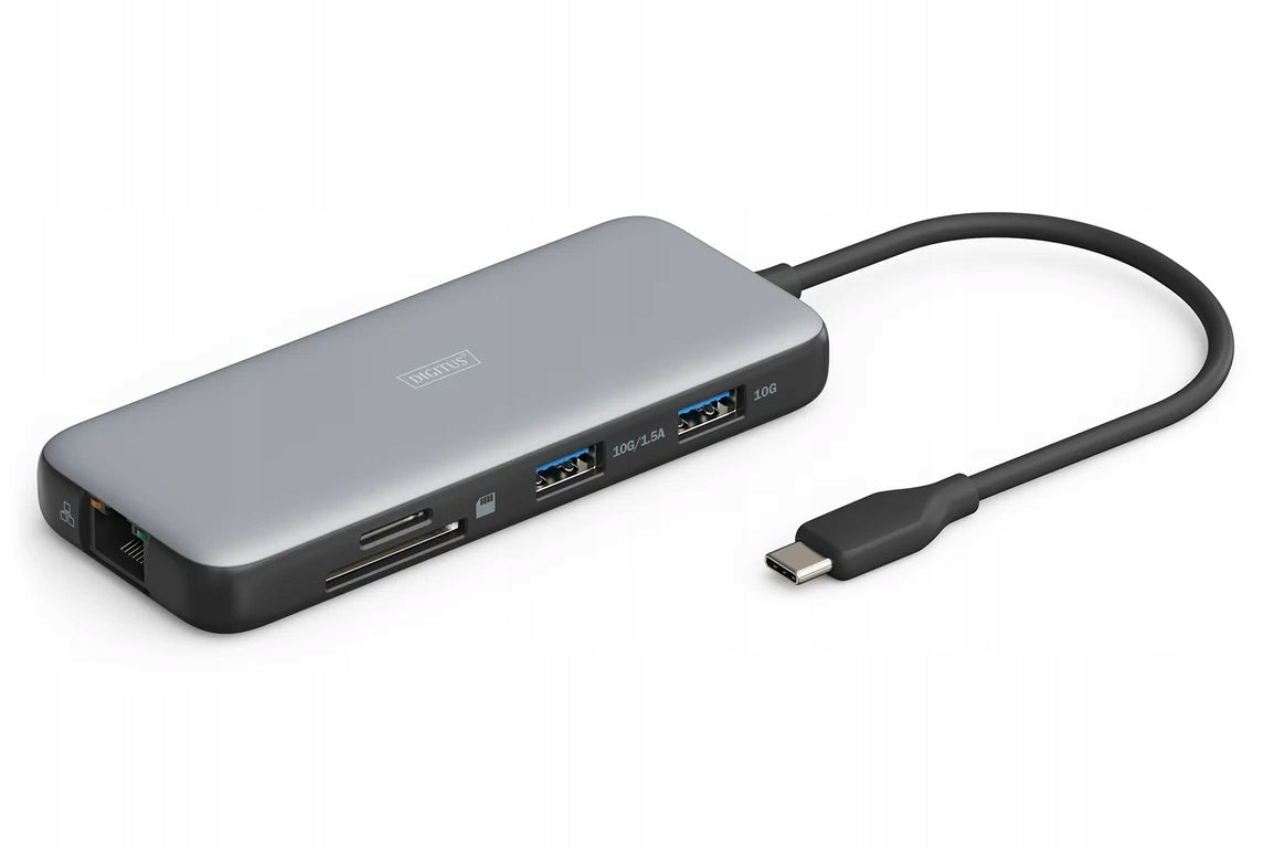 2x Digitus USB-C docking station, 8-port | DA-70915 | Ethernet LAN (RJ-45)