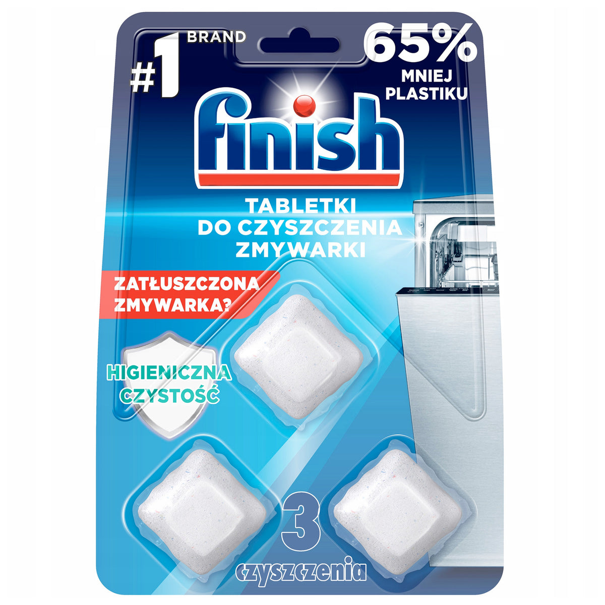 2x Dishwasher Cleaning Tablets FINISH Cleaner 3 Pack Packaging status original