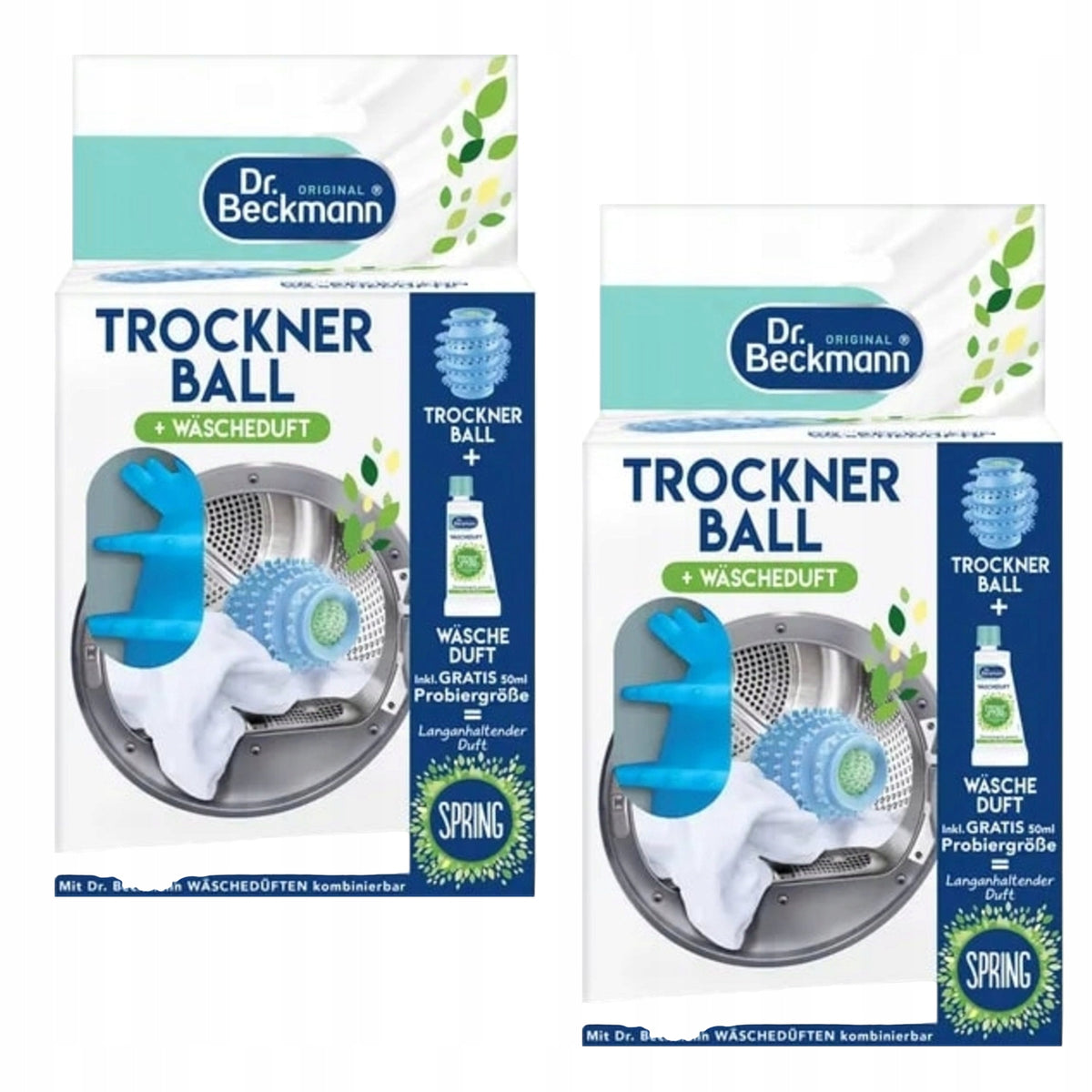 2x Dr.Beckmann Dryer Ball + Perfume Spring 50 ml