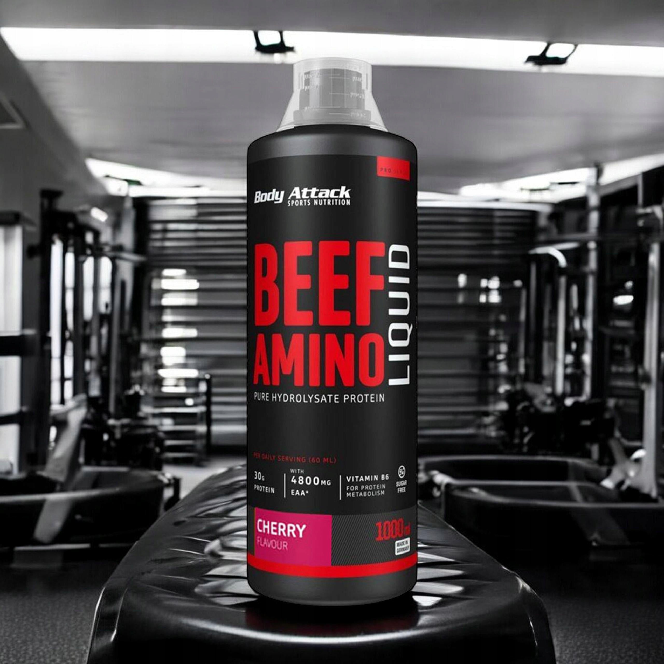 2x EAA BCAA Beef Amino Liquid Beef Protein 1000ml BODY ATTACK Brand Body Attack