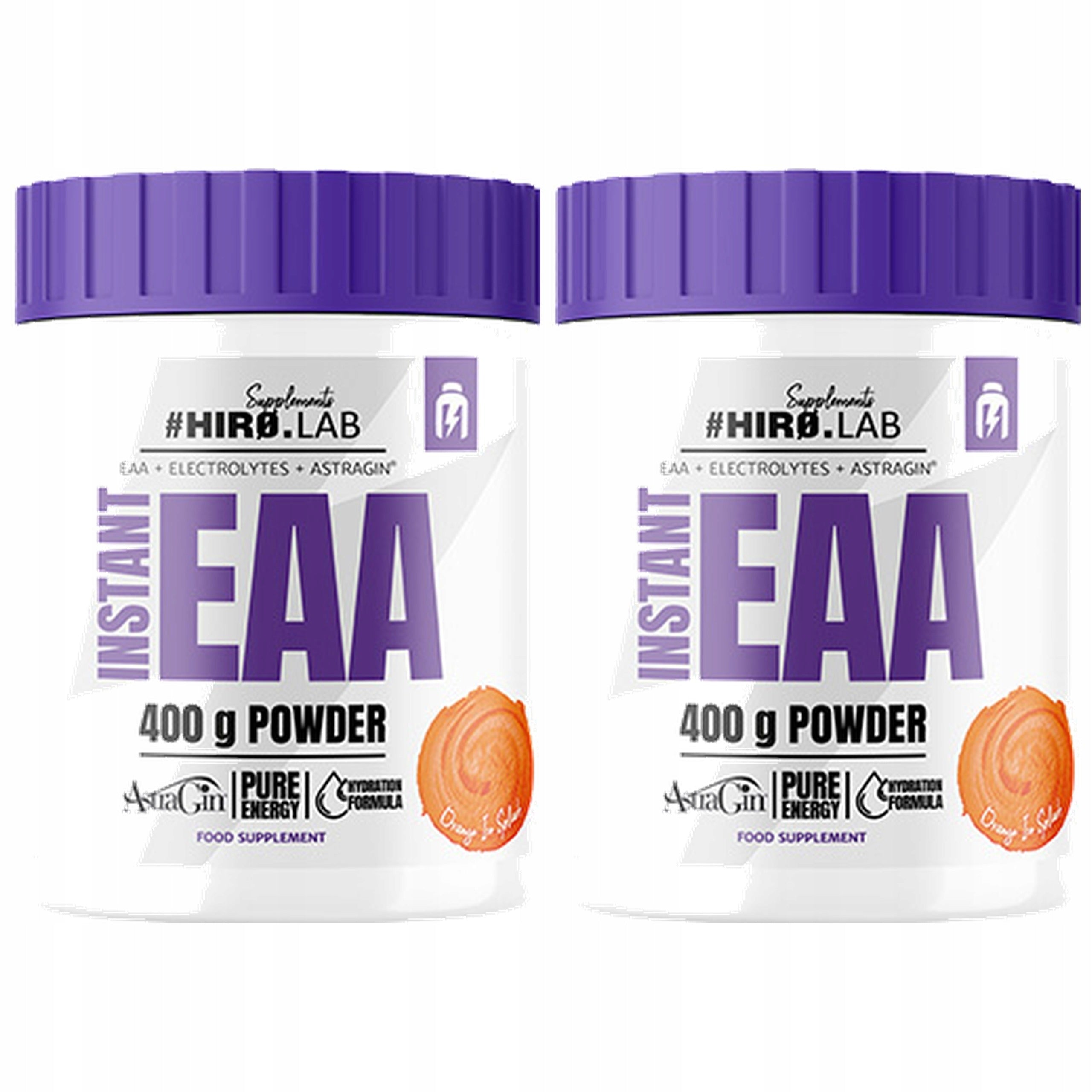 2x EAA ESSENTIAL AMINO ACIDS AMINO 400 g leucine Electrolytes Orange HIRO