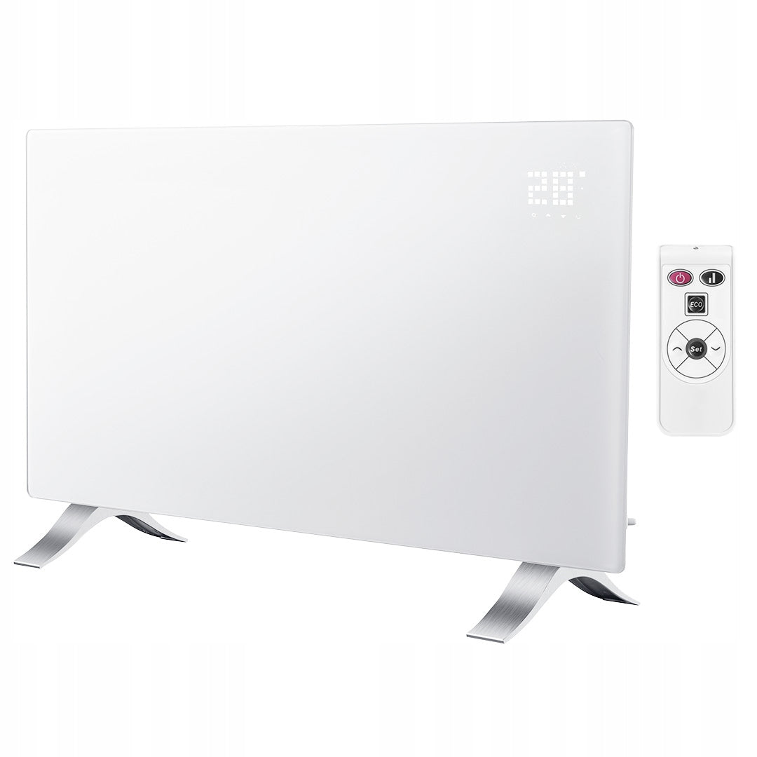 2x ELECTRIC CONVECTOR HEATER 1000W IP24 WITH REMOTE CONTROL - T N90-090