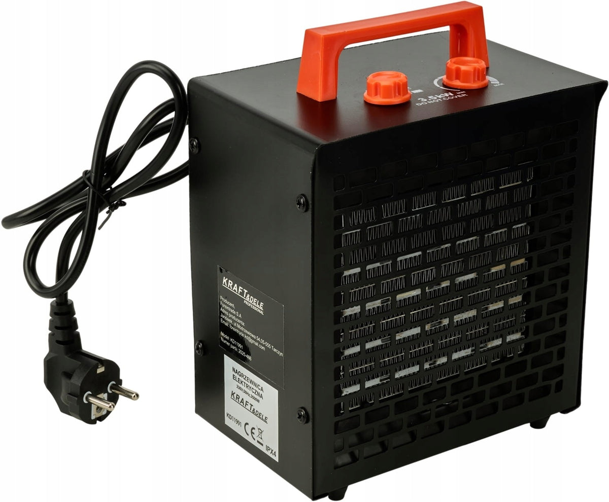2x ELECTRIC HEATER 3500W HEATER FOR HOME WORKSHOP FOR WINTER HEATS Brand Kraft&Dele