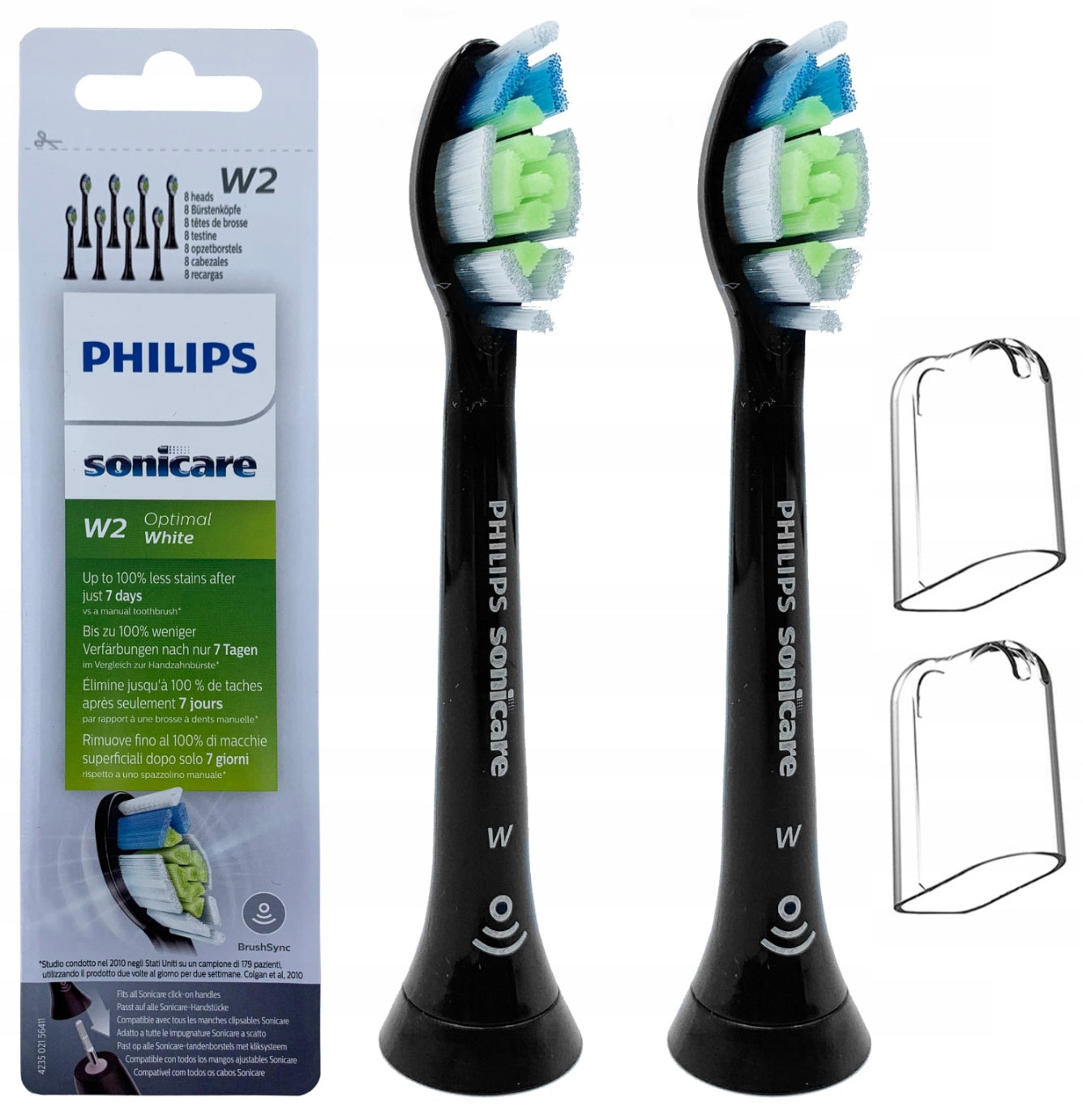 2x ELECTRIC TOOTHBRUSH TIP PHILIPS DIAMOND CLEAN BLACK HX6061/13 EAN (GTIN) 5904569506049